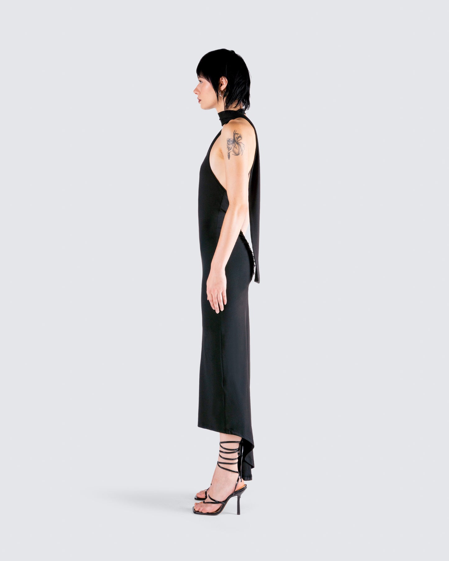 Toni Black One Shoulder Dress