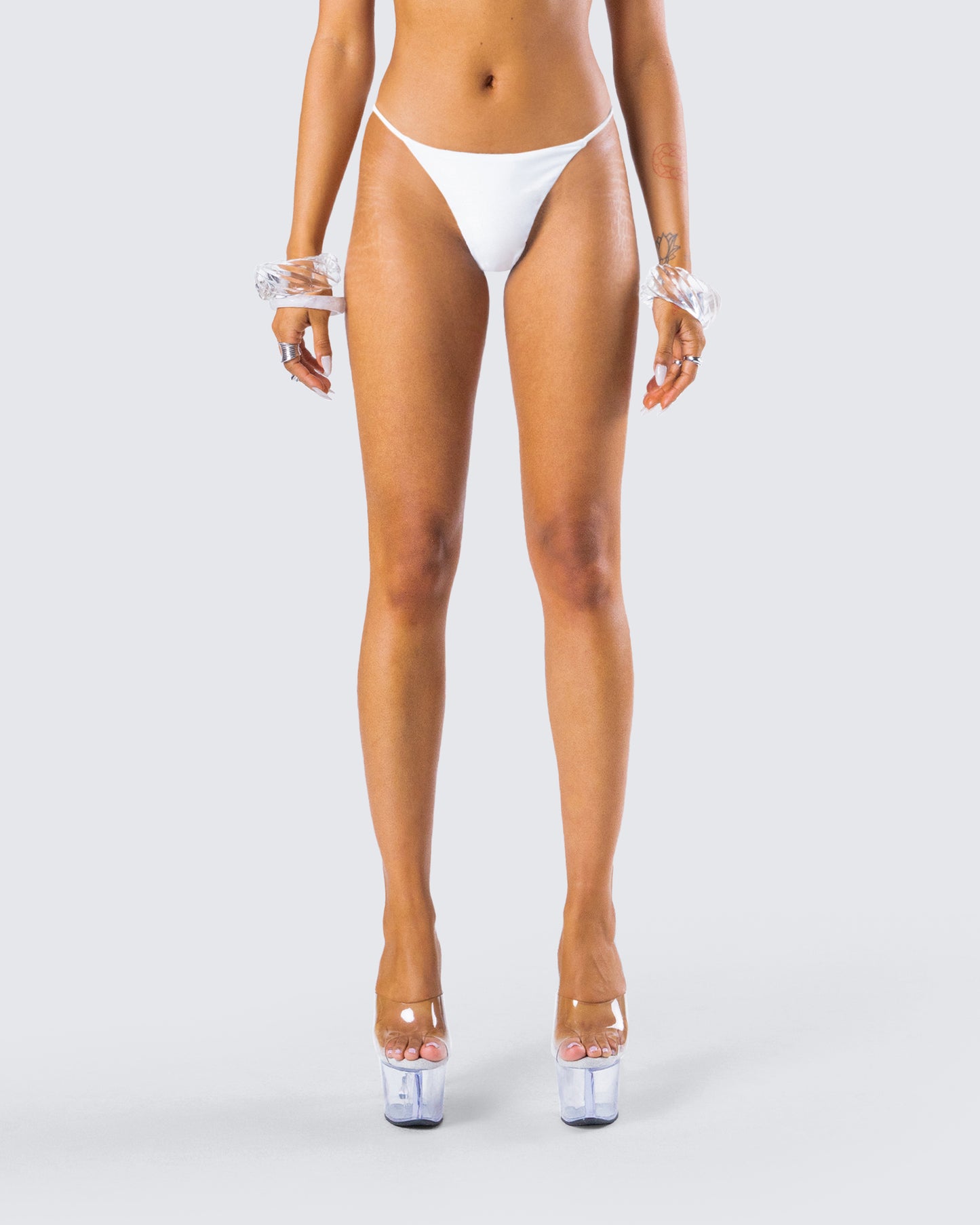 Twyla White Cheeky Bikini Bottom