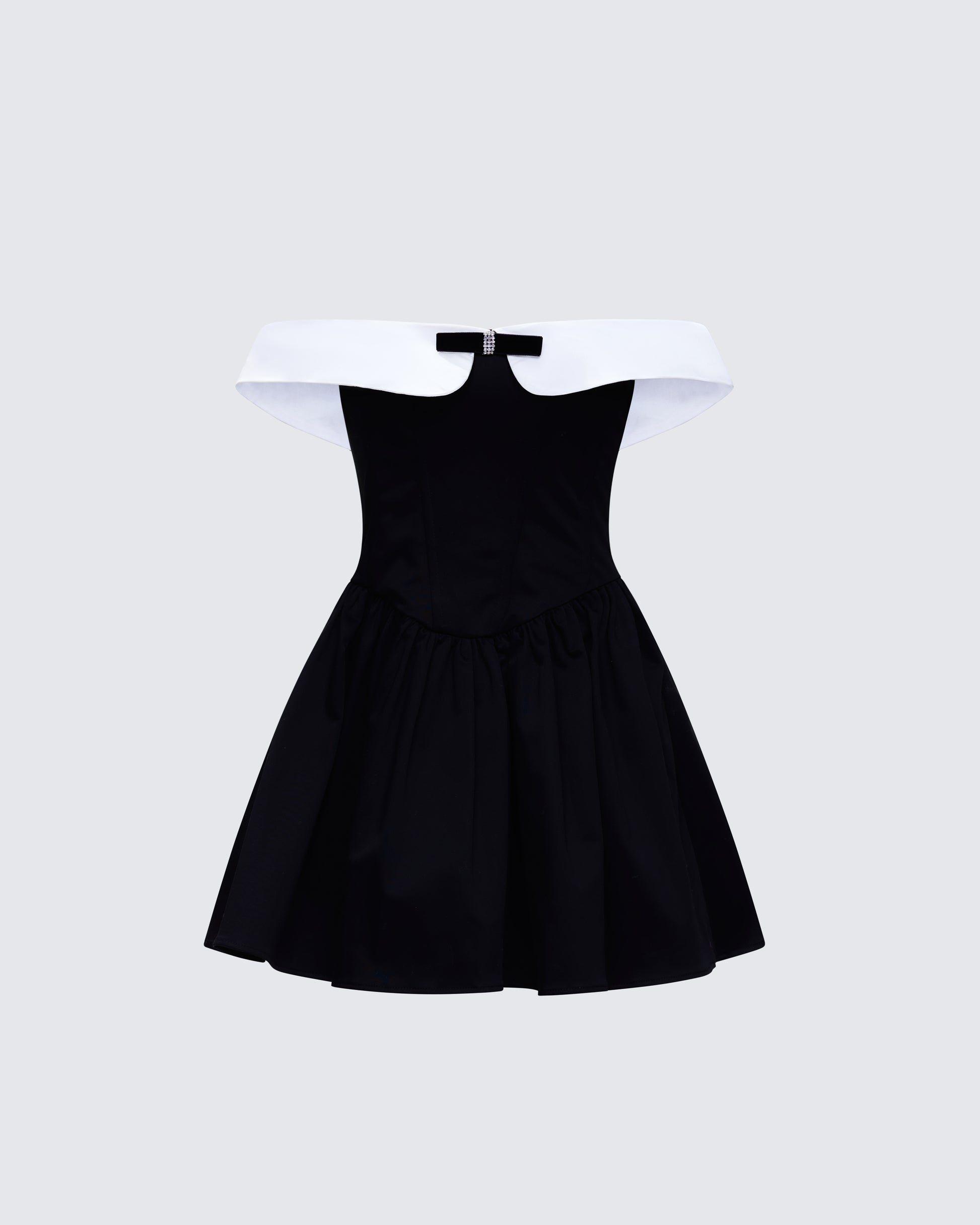 Vale Black Off Shoulder Mini Dress product front