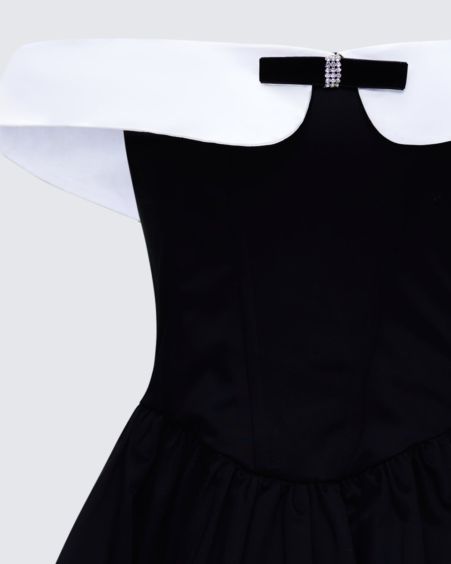 Vale Black Off Shoulder Mini Dress