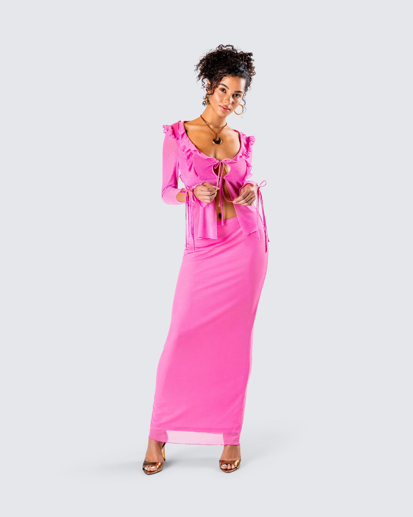 Vianka Pink Maxi Skirt