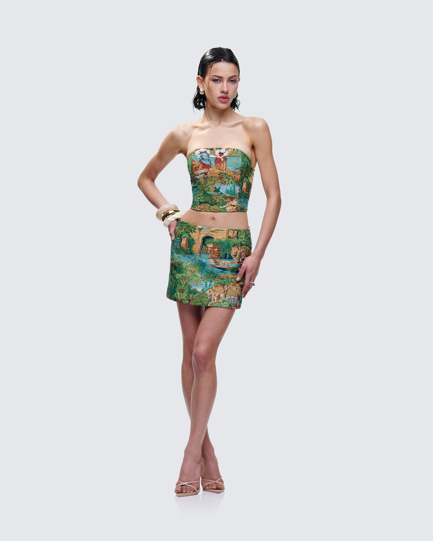 Viola Tapestry A-Line Mini Skirt
