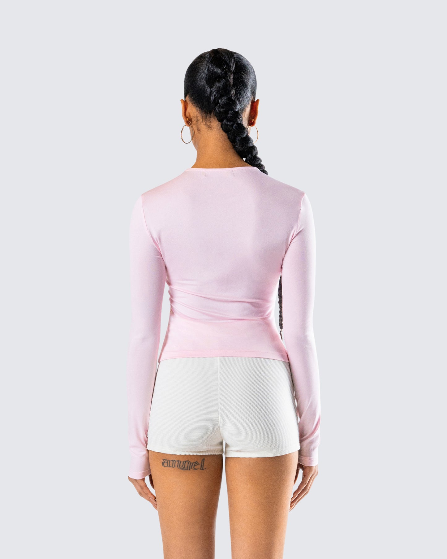 Vivi Pink Jersey Long Sleeve Top