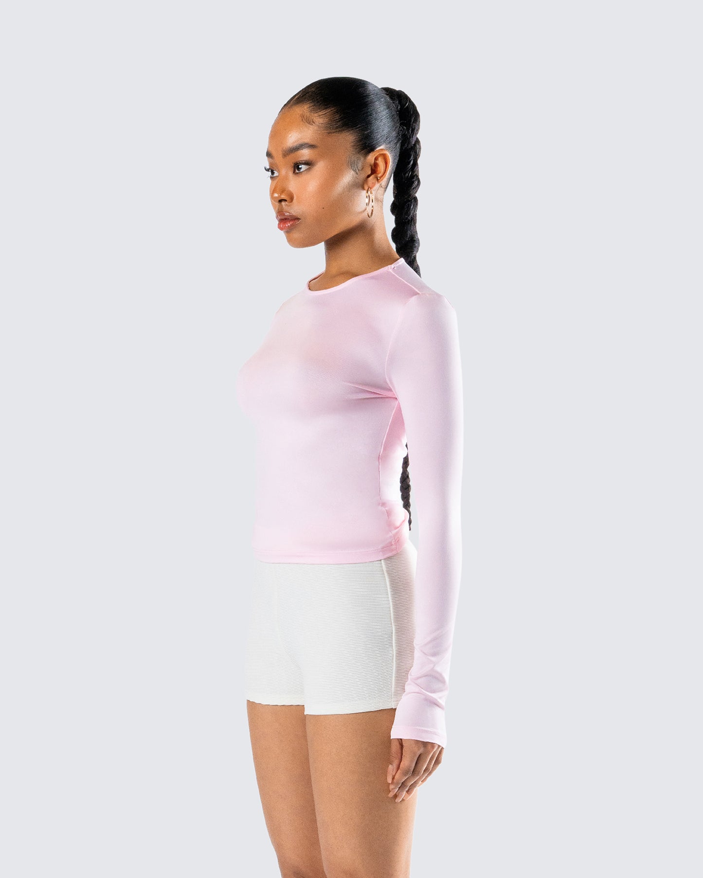 Vivi Pink Jersey Long Sleeve Top
