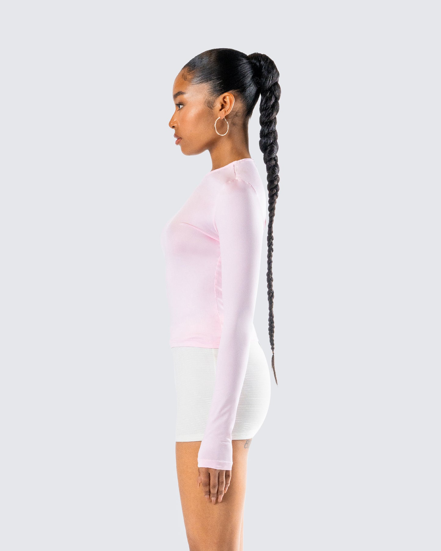 Vivi Pink Jersey Long Sleeve Top