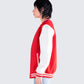 Yai Red Varsity Logo Patch Jacket
