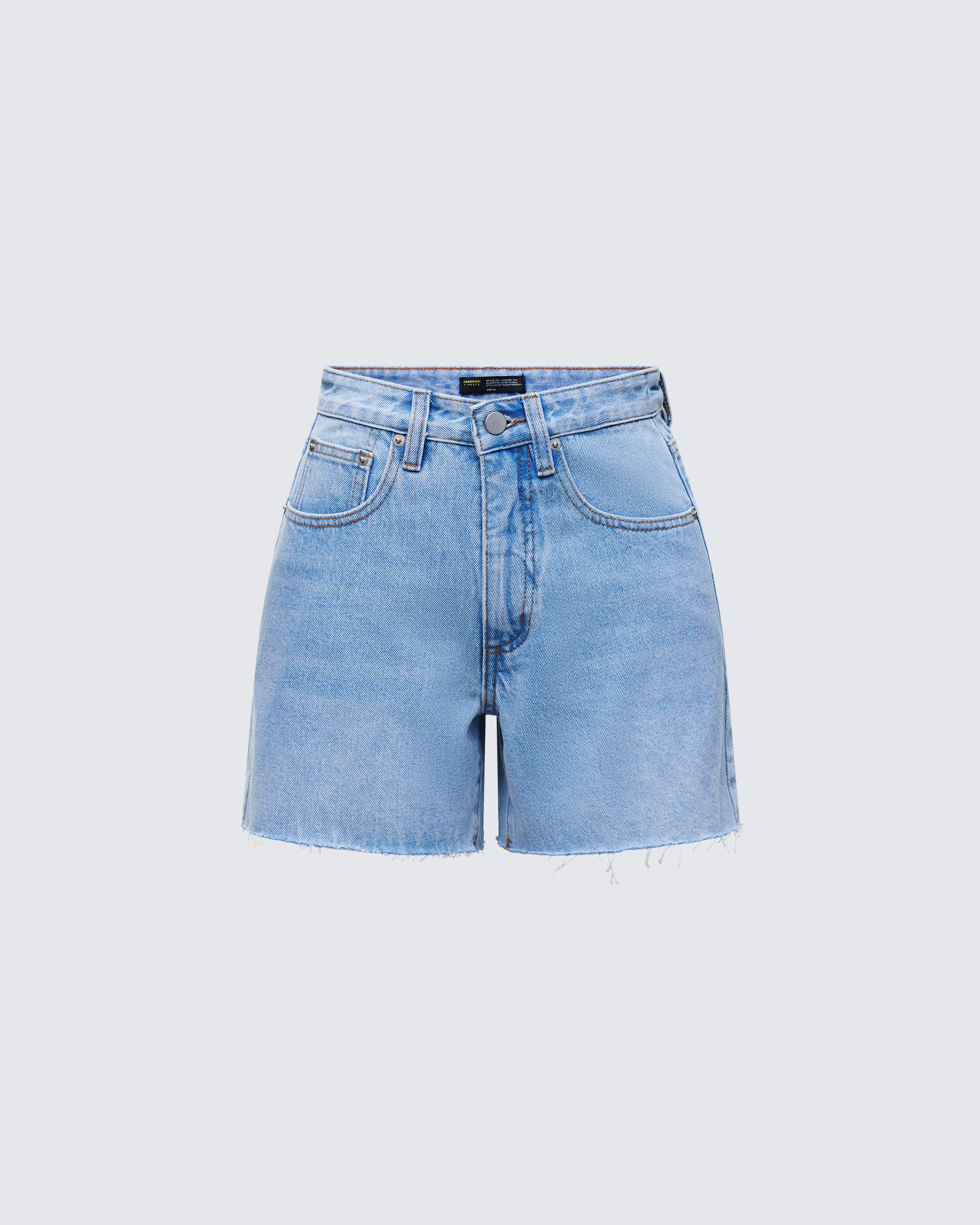 【BLUE】Plain Front Shorts Cut-Off Twill Garment Dye Adaptive Easy-Care Chino Twill Short - Navy