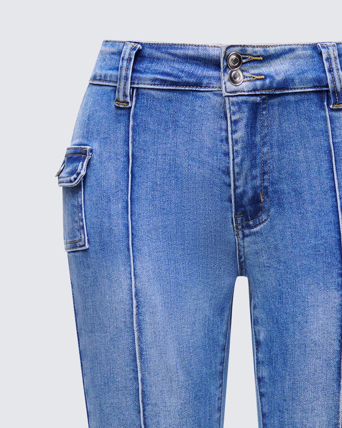 Zori Blue Flare Leg Denim Pant