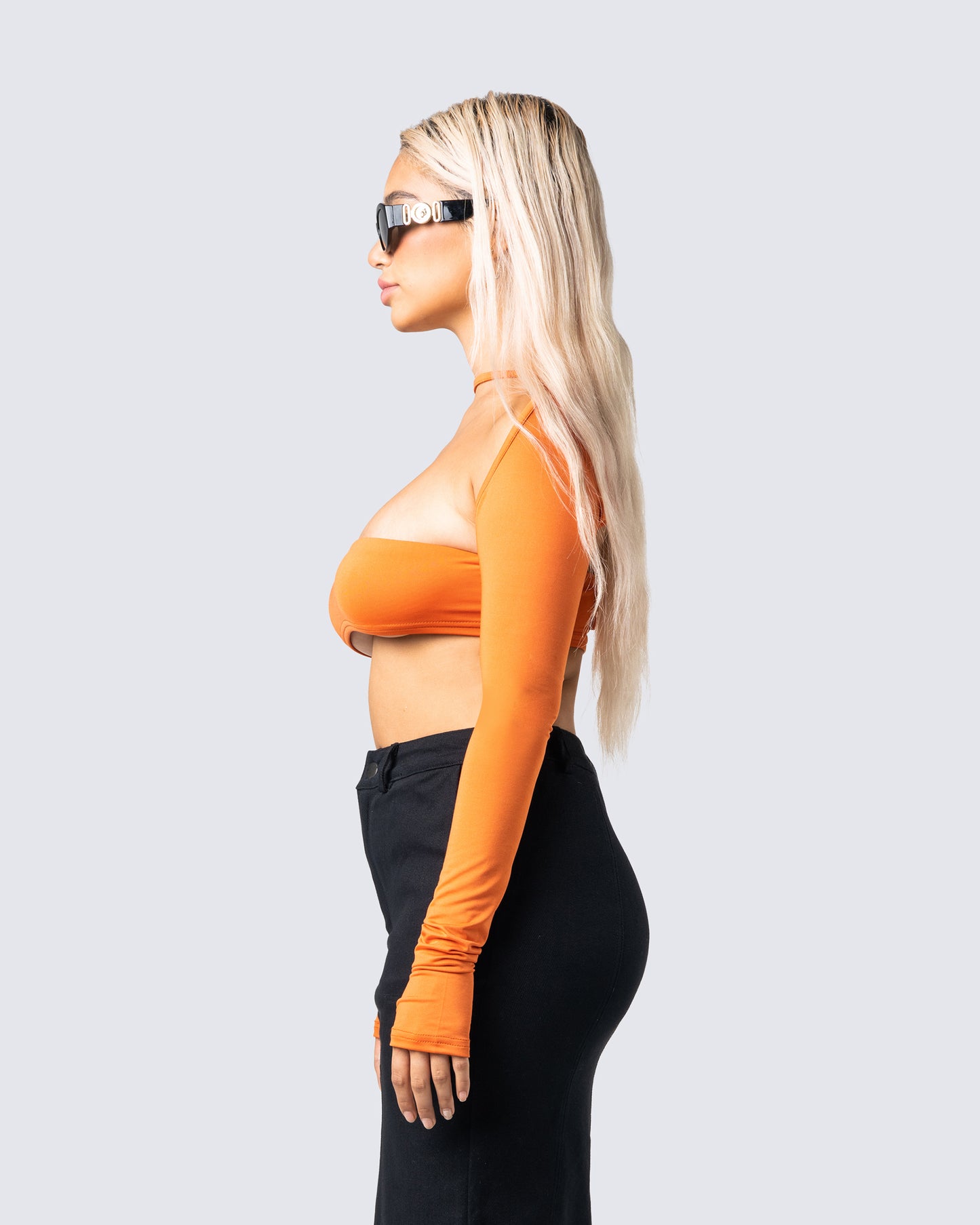 Carmina Orange Bandeau & Shrug