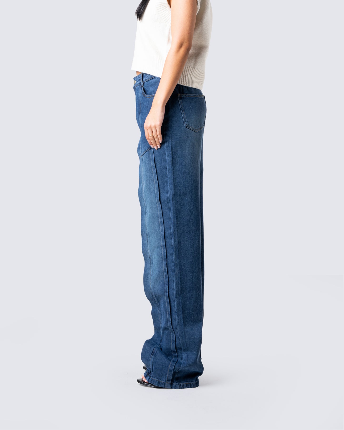 Alexander Blue Wide Leg Jeans
