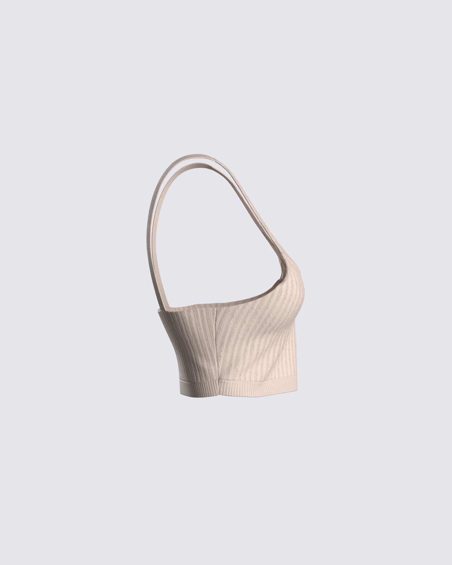 Elsie Taupe Ribbed Bralette
