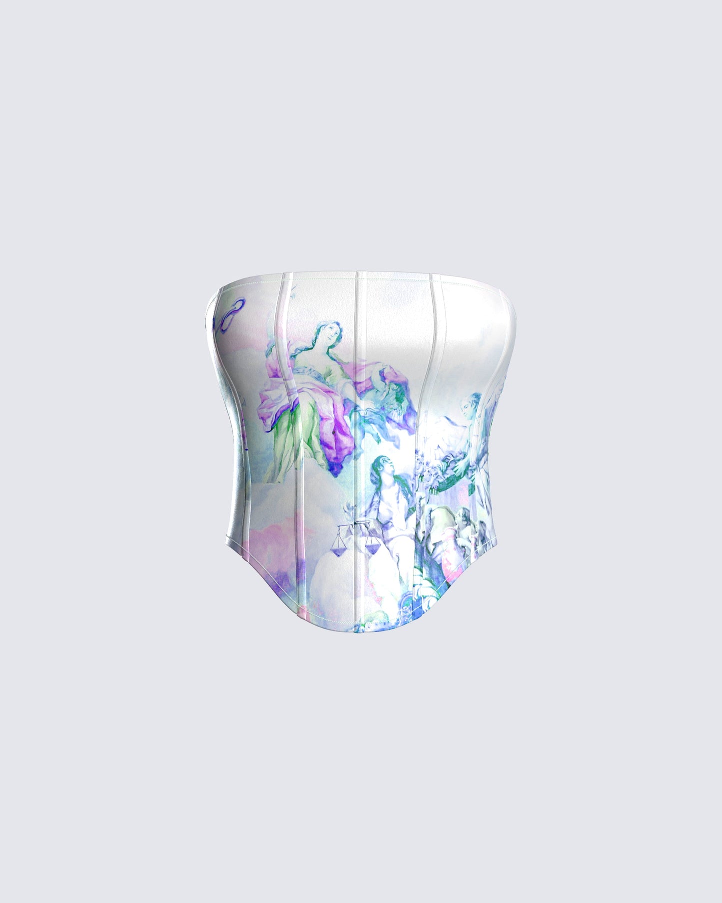 Annalise Blue Multi Corset 3d product front