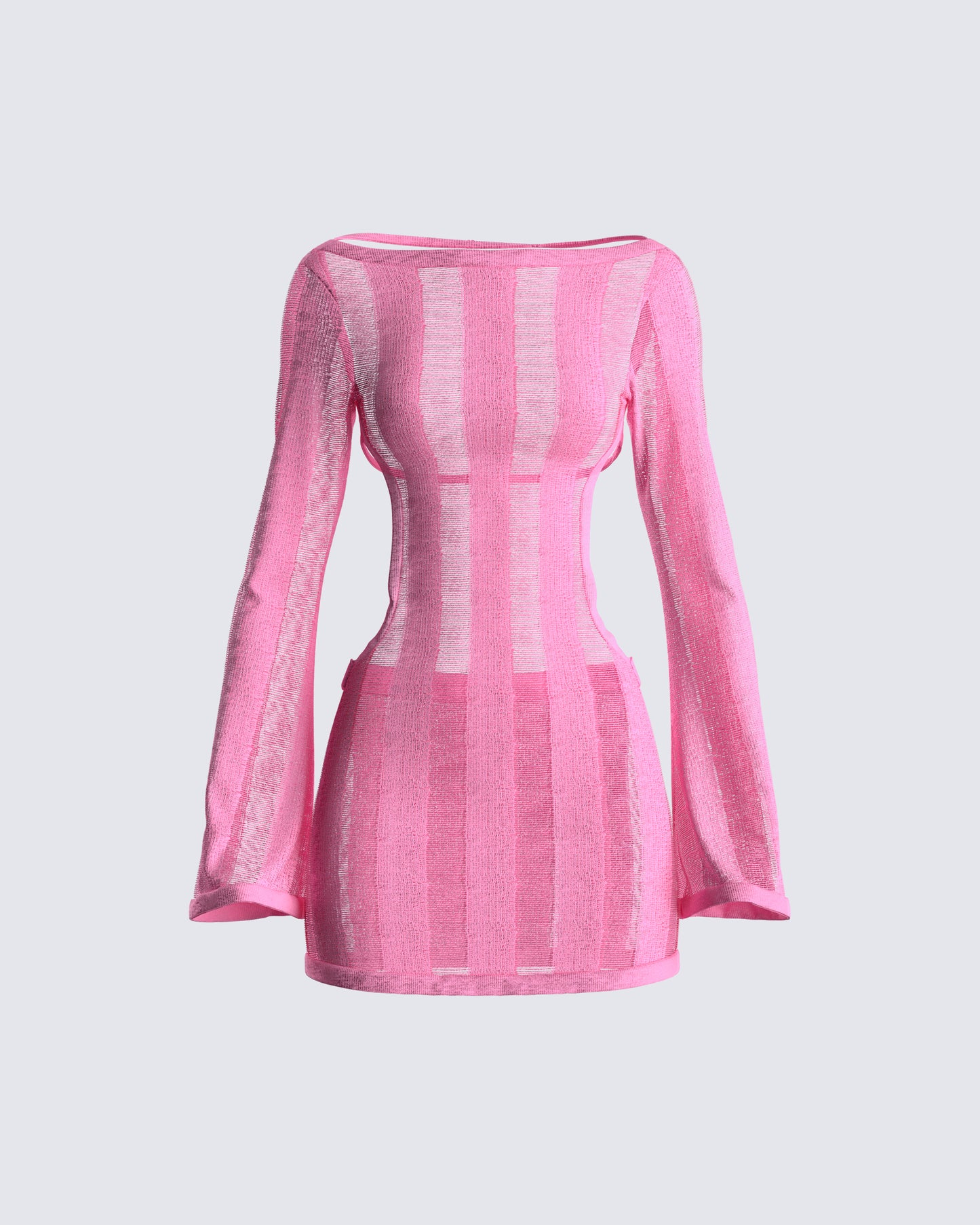 Mindy Pink Mini Dress 3d product front