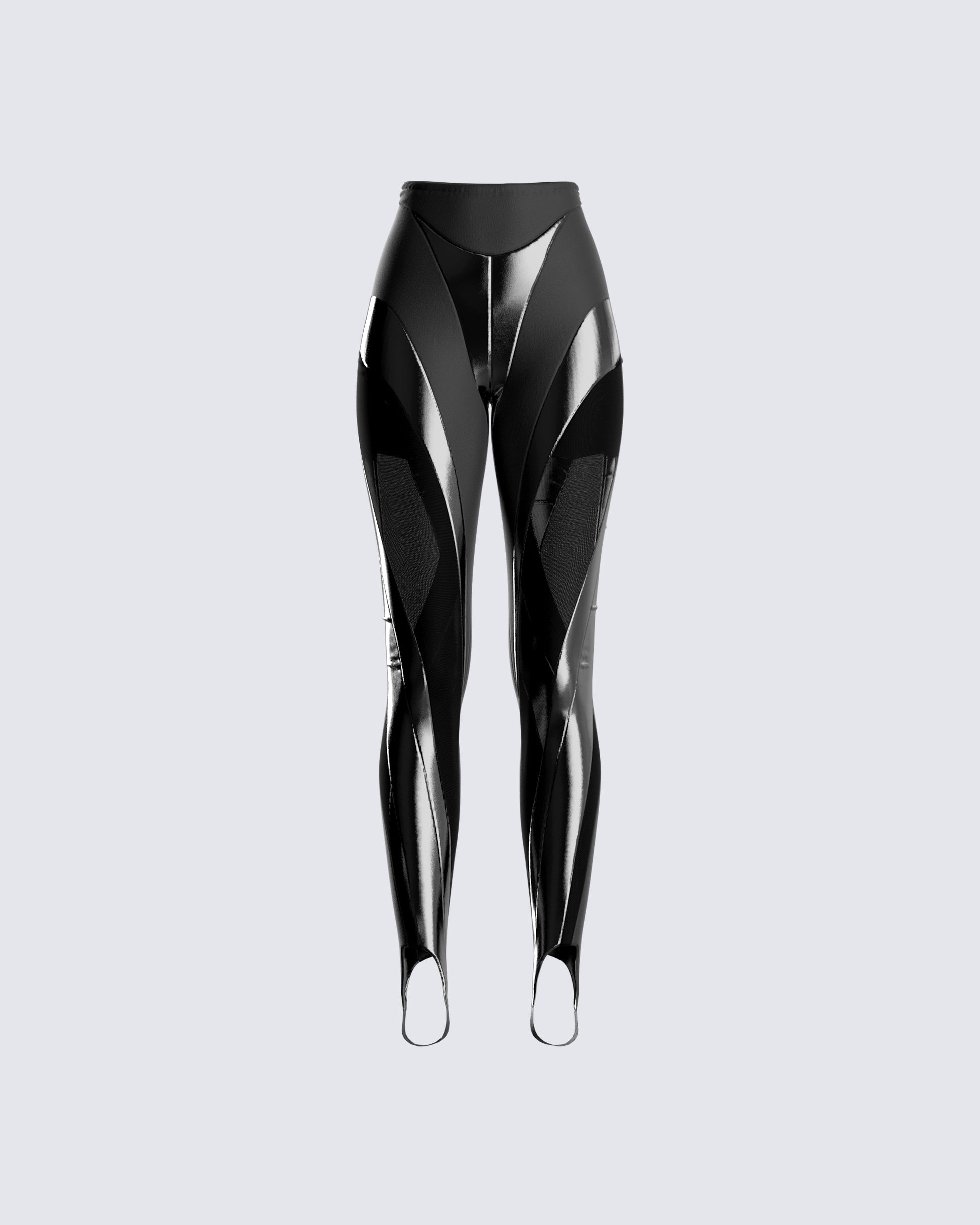 Trinity Black Sheer Spiral Legging 3d product front