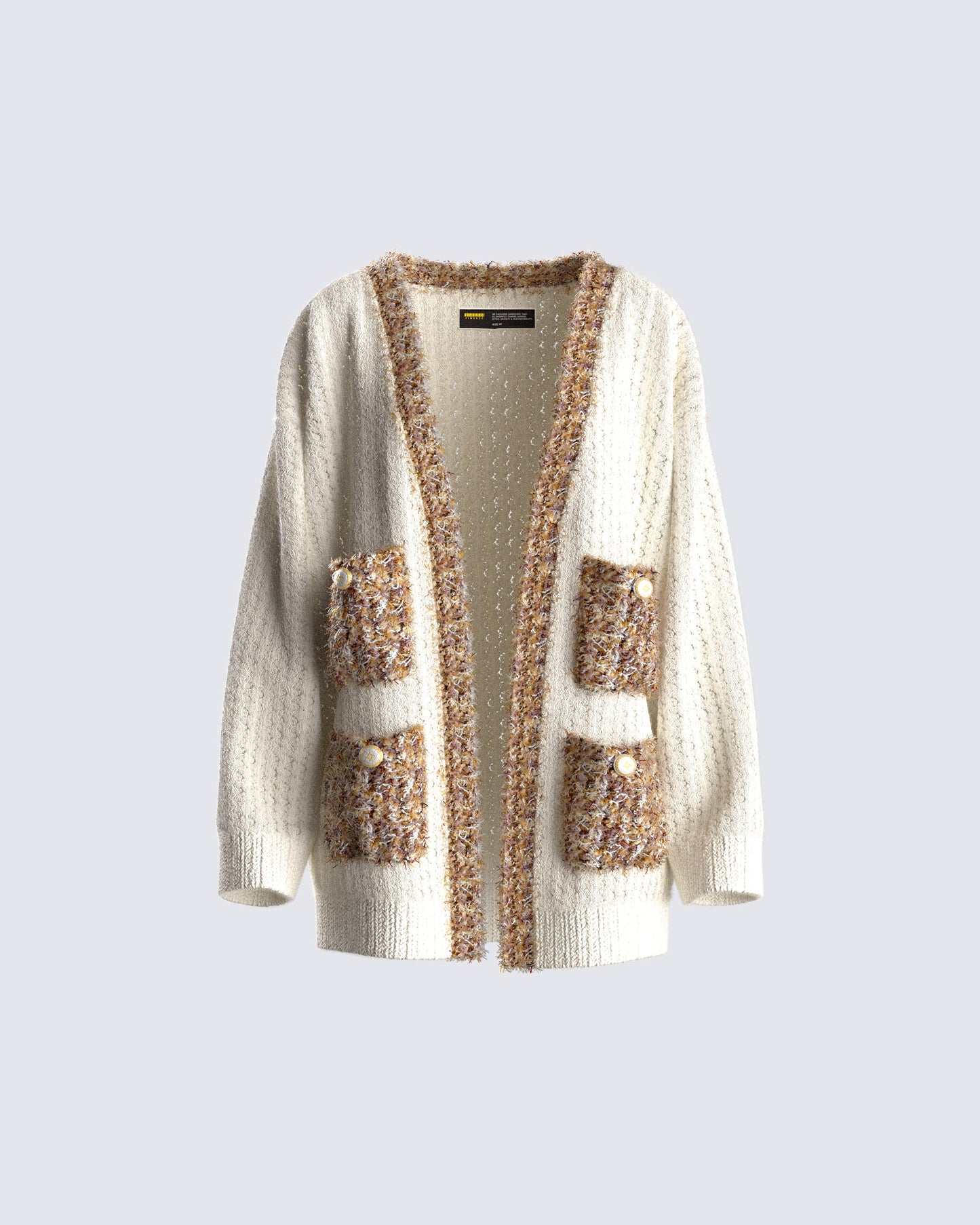 Alfie Beige Cardigan Top product front