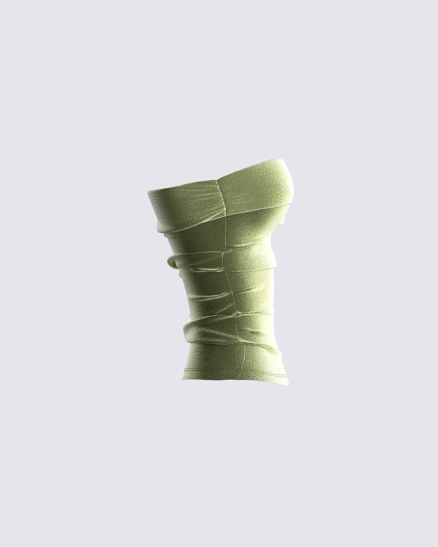 Ayla Olive Green Velvet Tube Top