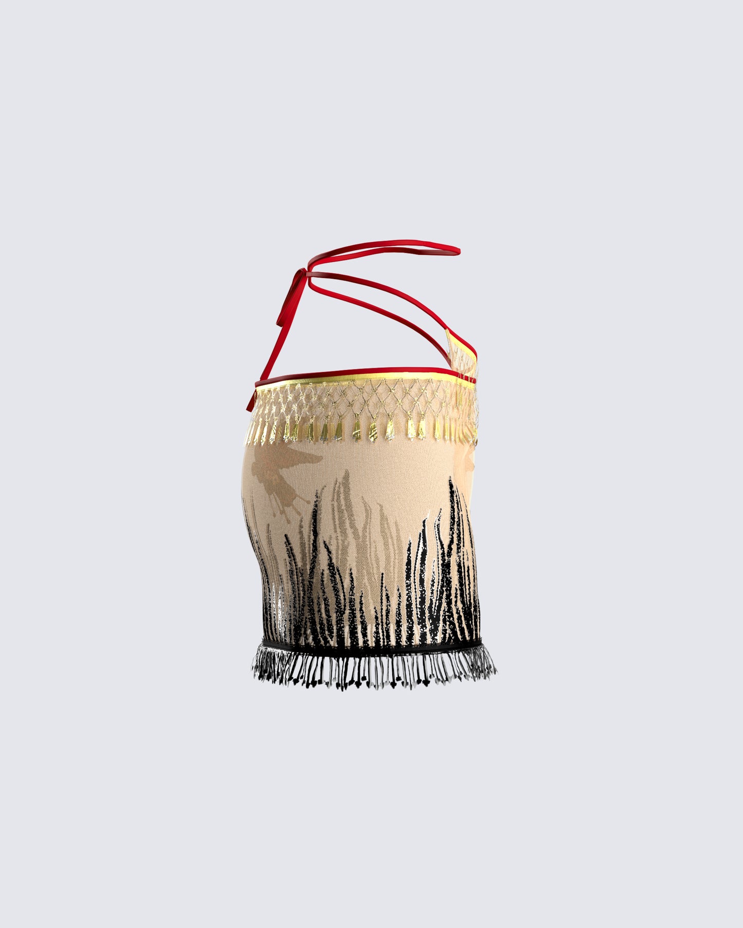 Leona Embroidered Mesh Mini Skirt