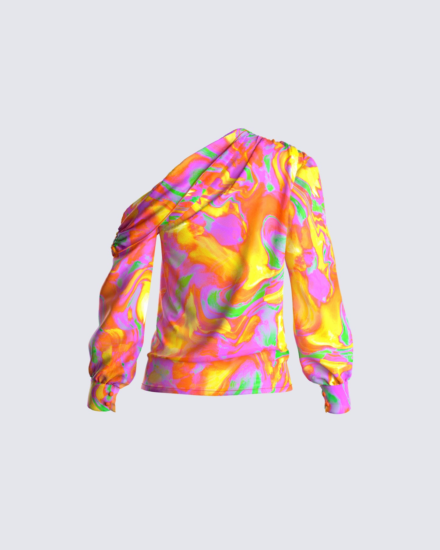 Monica Abstract Print Draped Top
