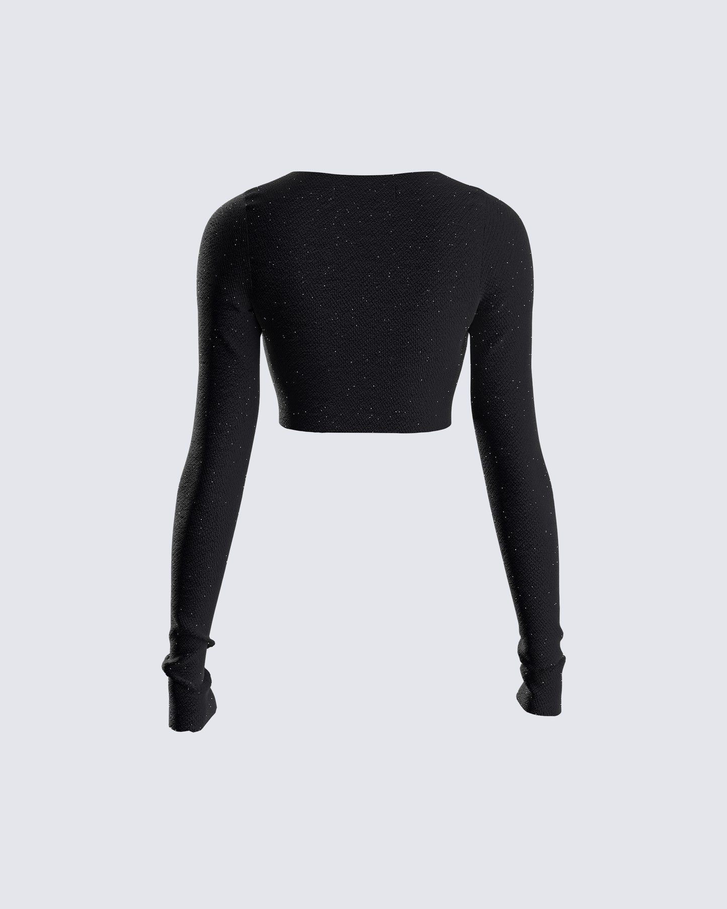 Christina Shimmer Knit Cropped Top