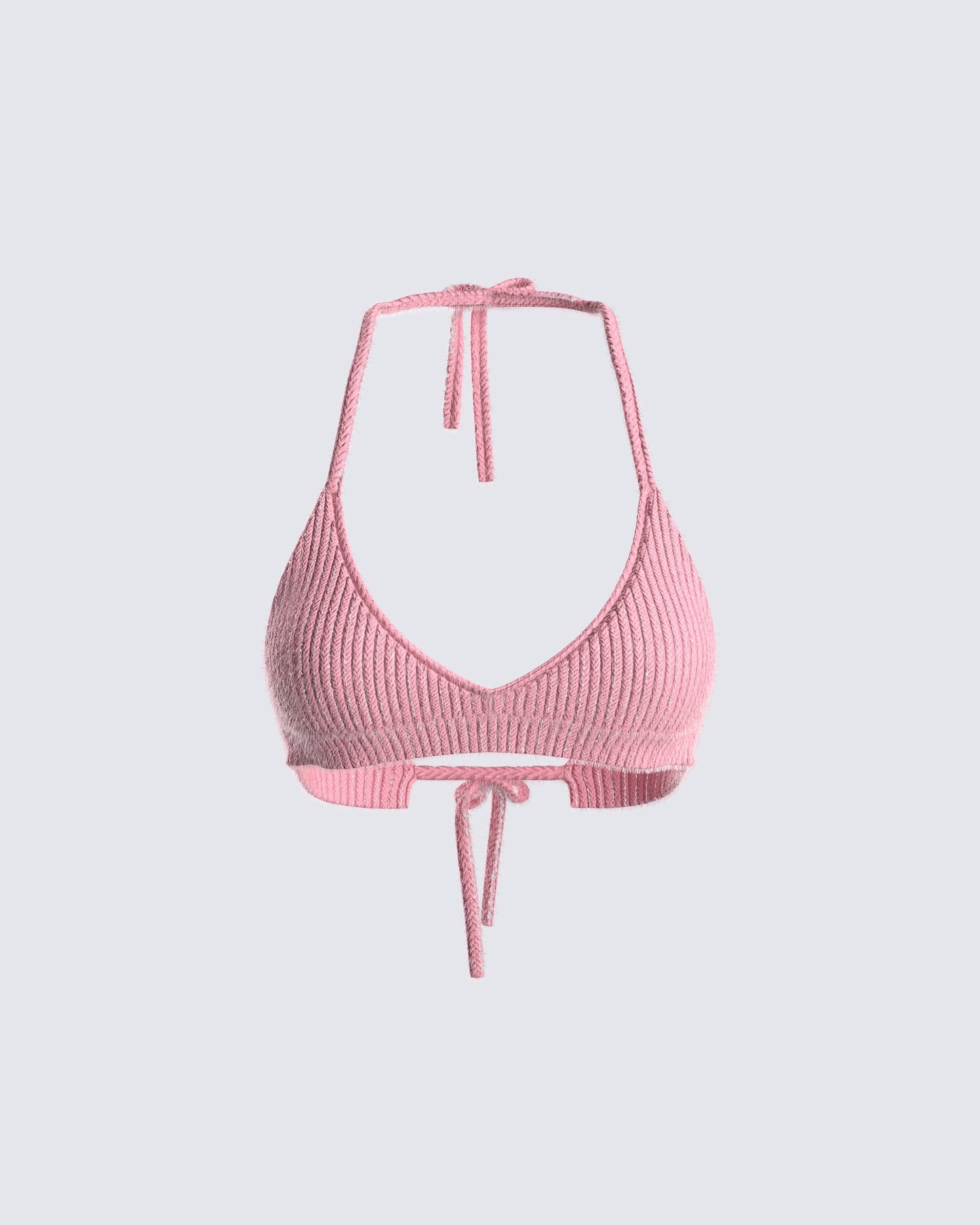 Lumi Pink Knit Bra Top product front