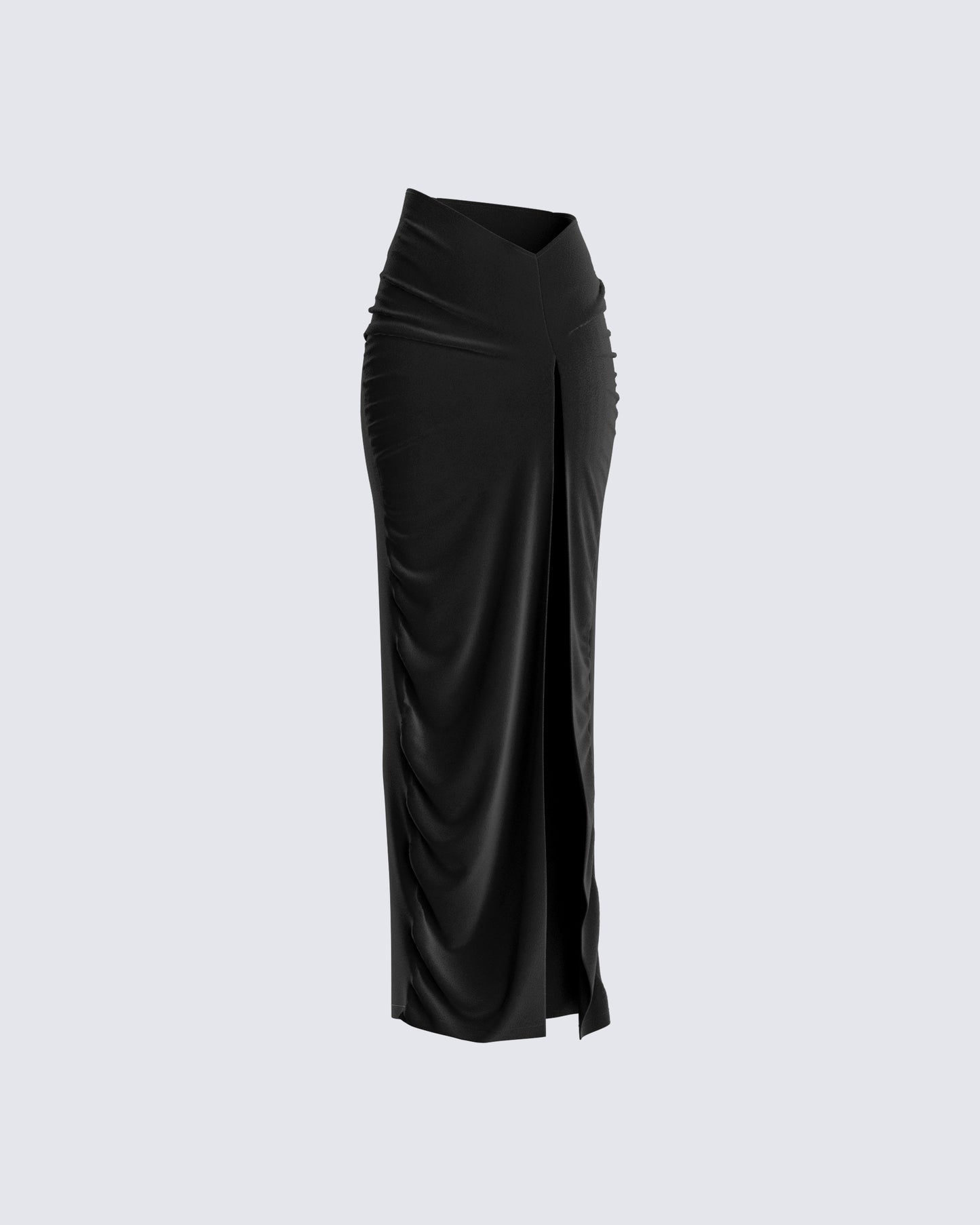 Samantha Black Velvet Maxi Skirt product front