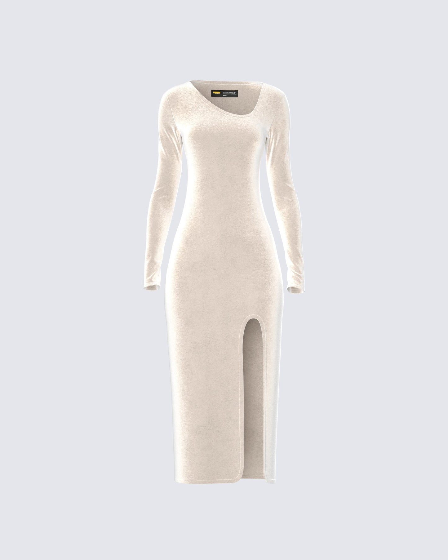 Ari Ivory Velvet Midi Dress product front