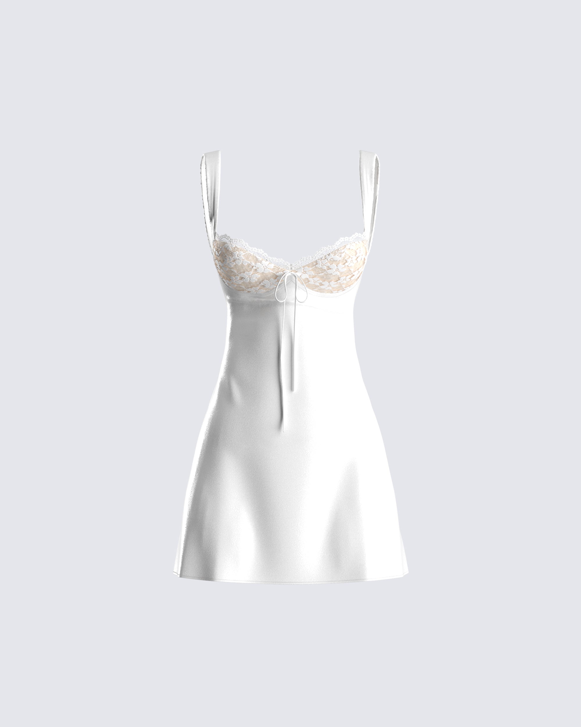Finesse Mabel White Mini Dress M
