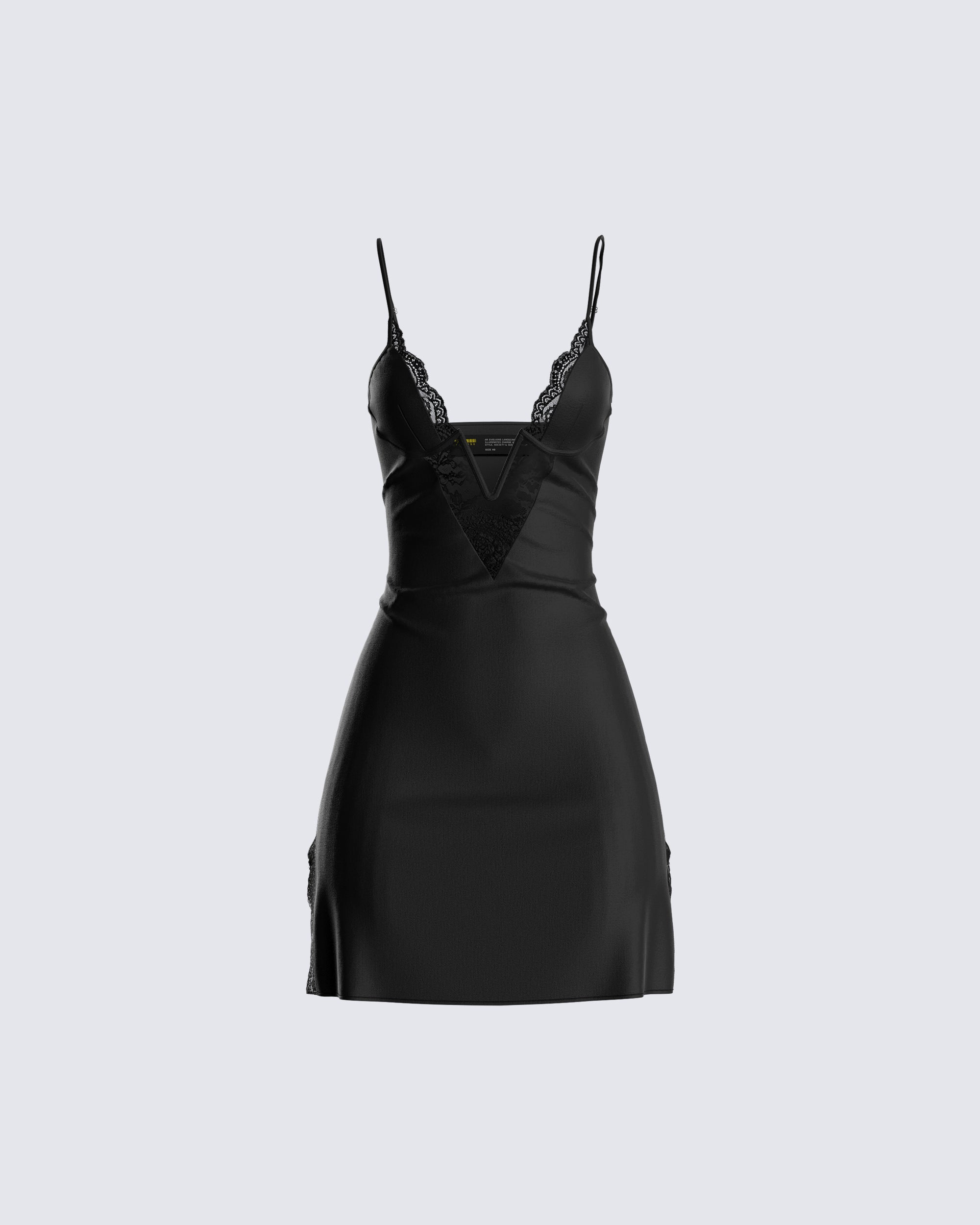 Layla Lace Trim Slip Dress  Black – Pick-it-Fence Pembroke