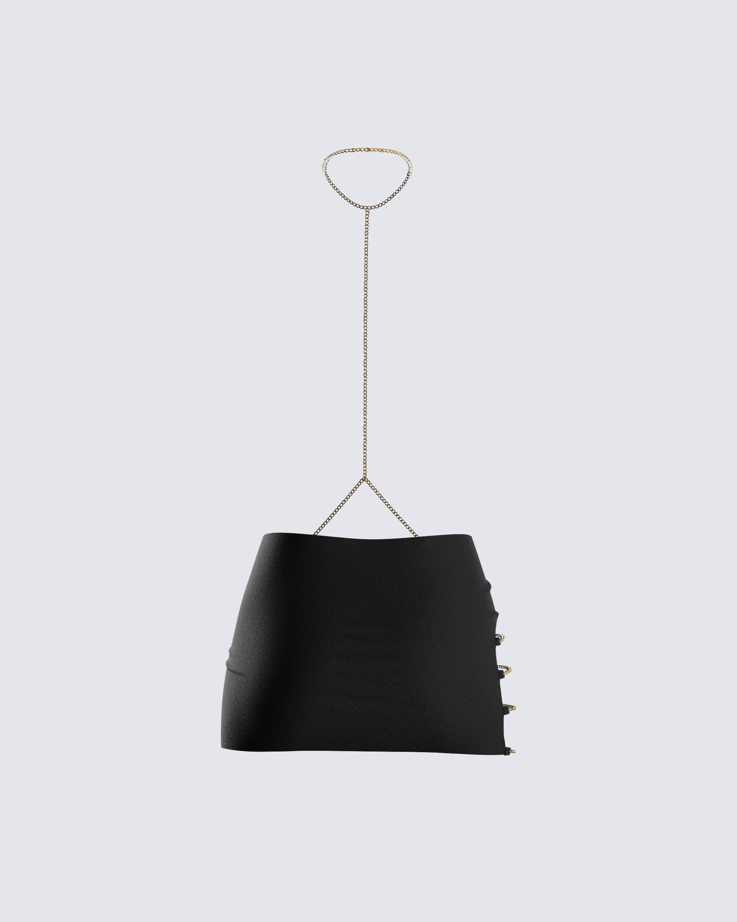 Amari Black Chain Mini Skirt