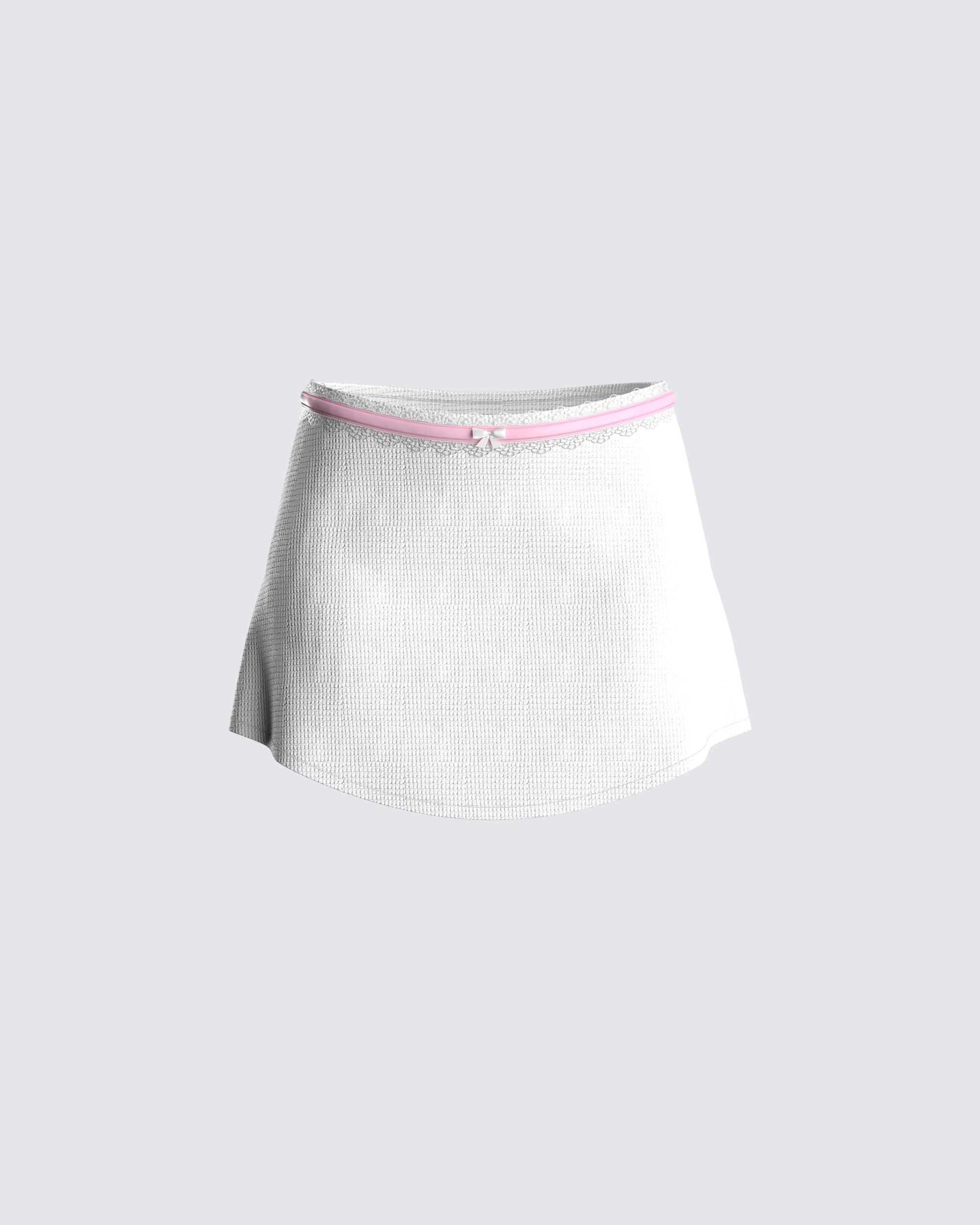 White tennis 2024 skirt 3d