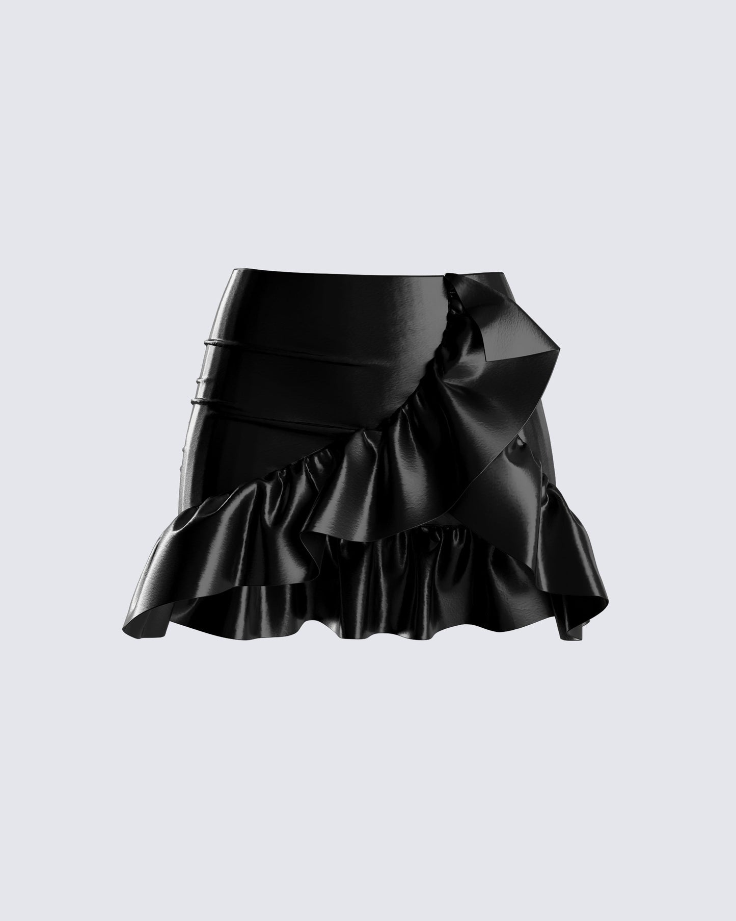 Lexi Black Vegan Leather Skirt