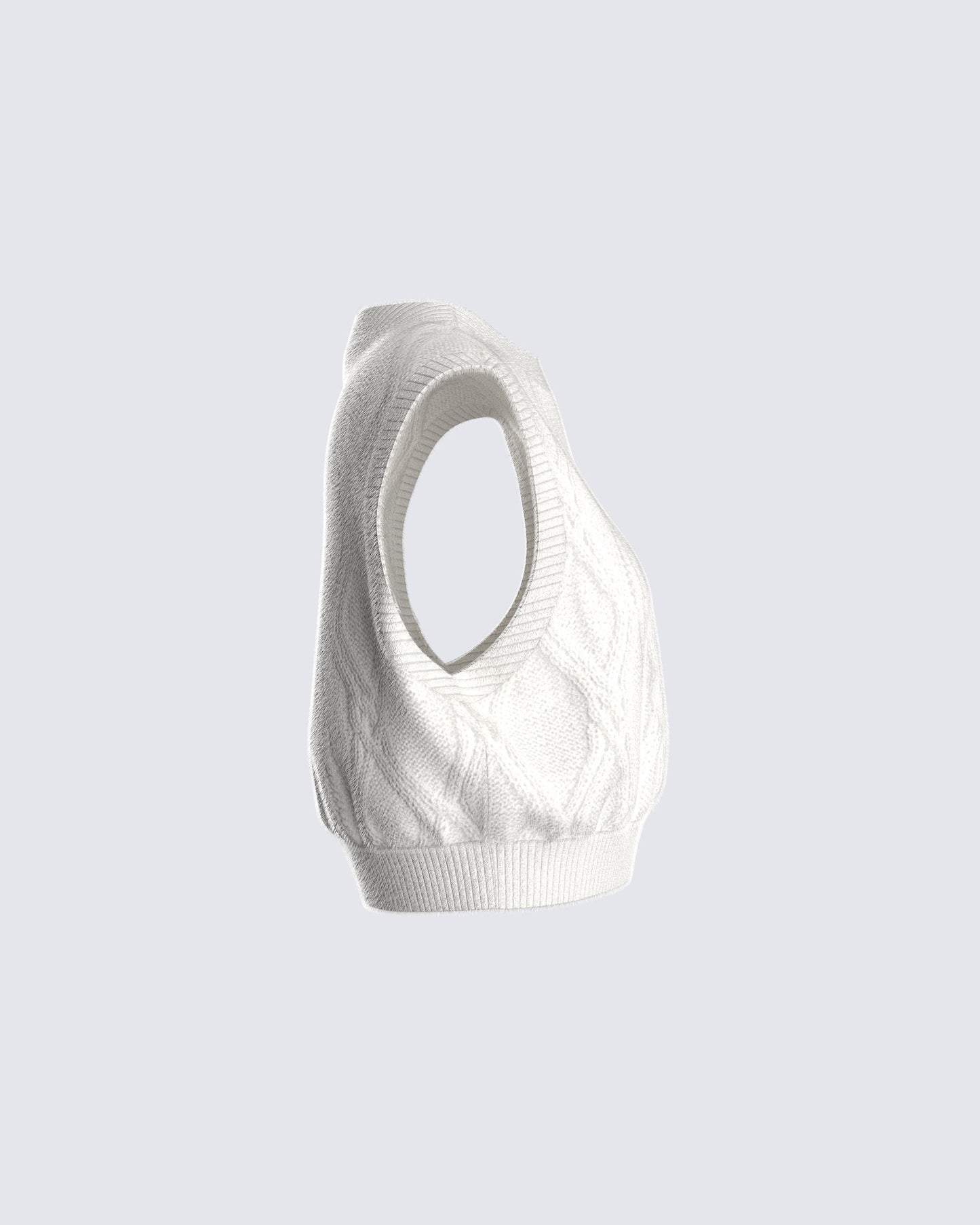 Juno Ivory Cable Knit Sweater Vest