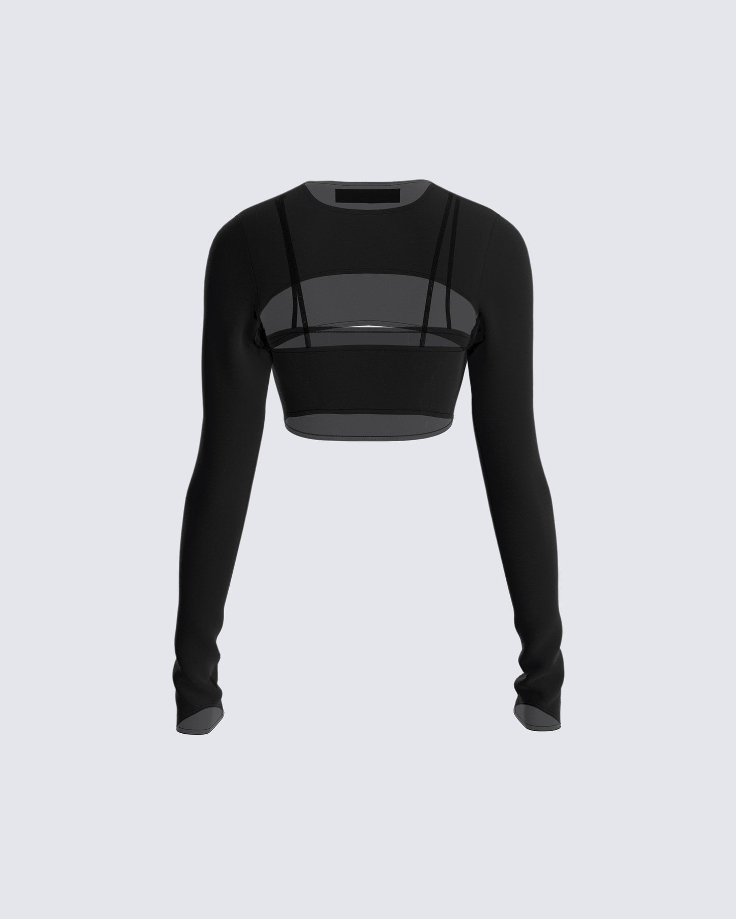 Nadine Black Mesh Tank and Shrug