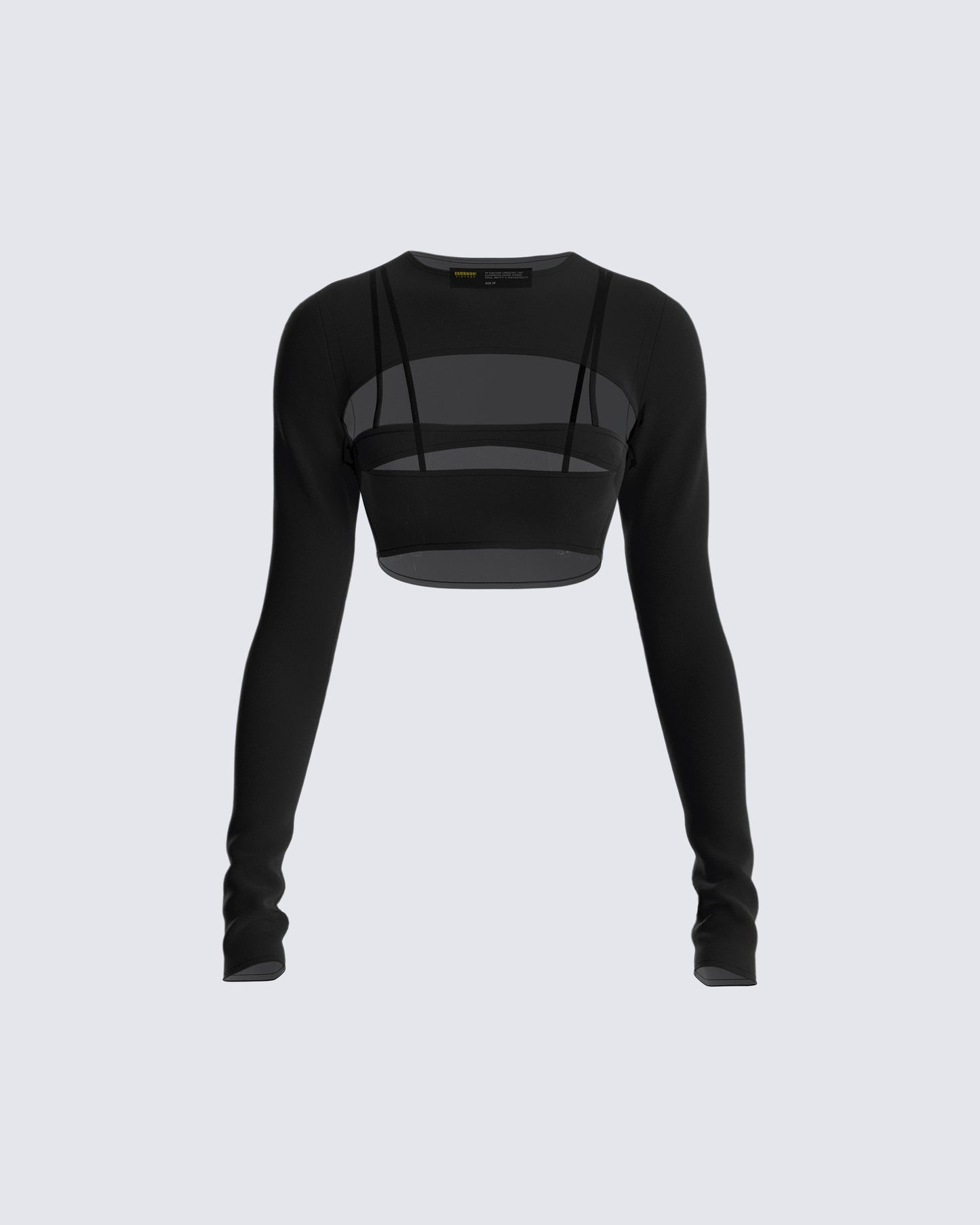 Nadine Black Mesh Tank and Shrug