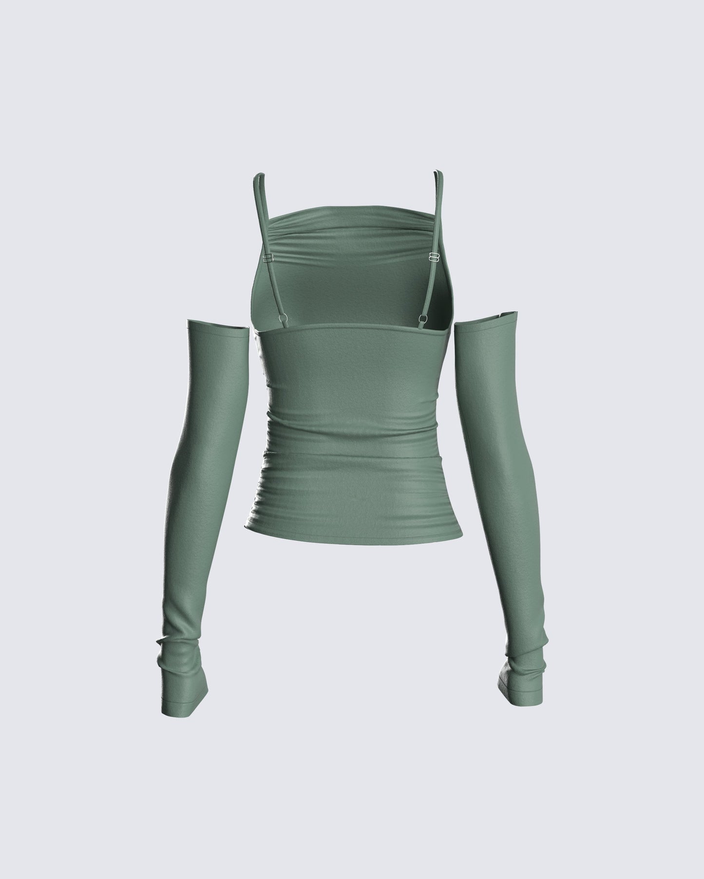 Eve Slinky Jersey Spaghetti Strap Top & Sleeves