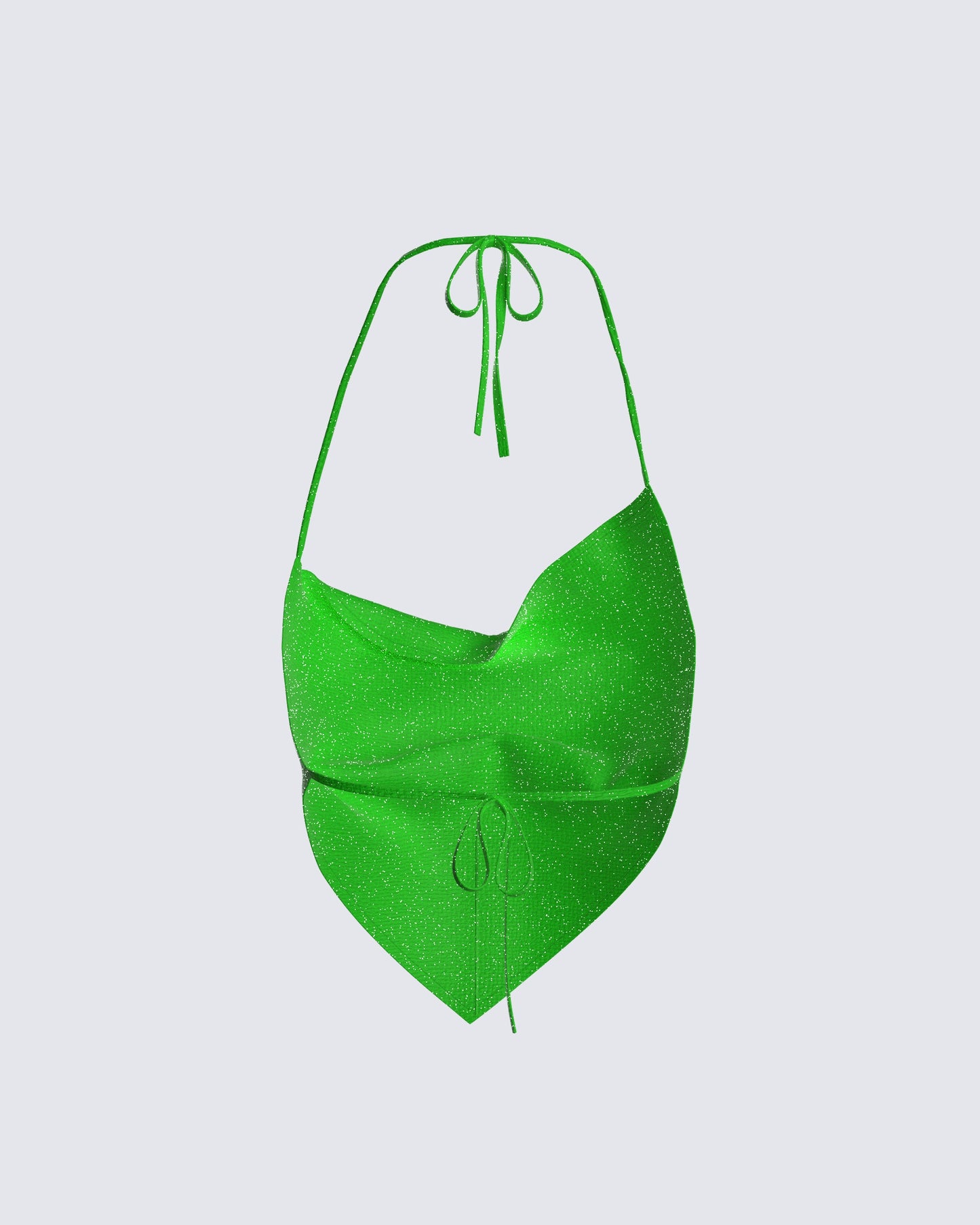 Jenae Shimmer Knit Asymmetrical Cowl Top