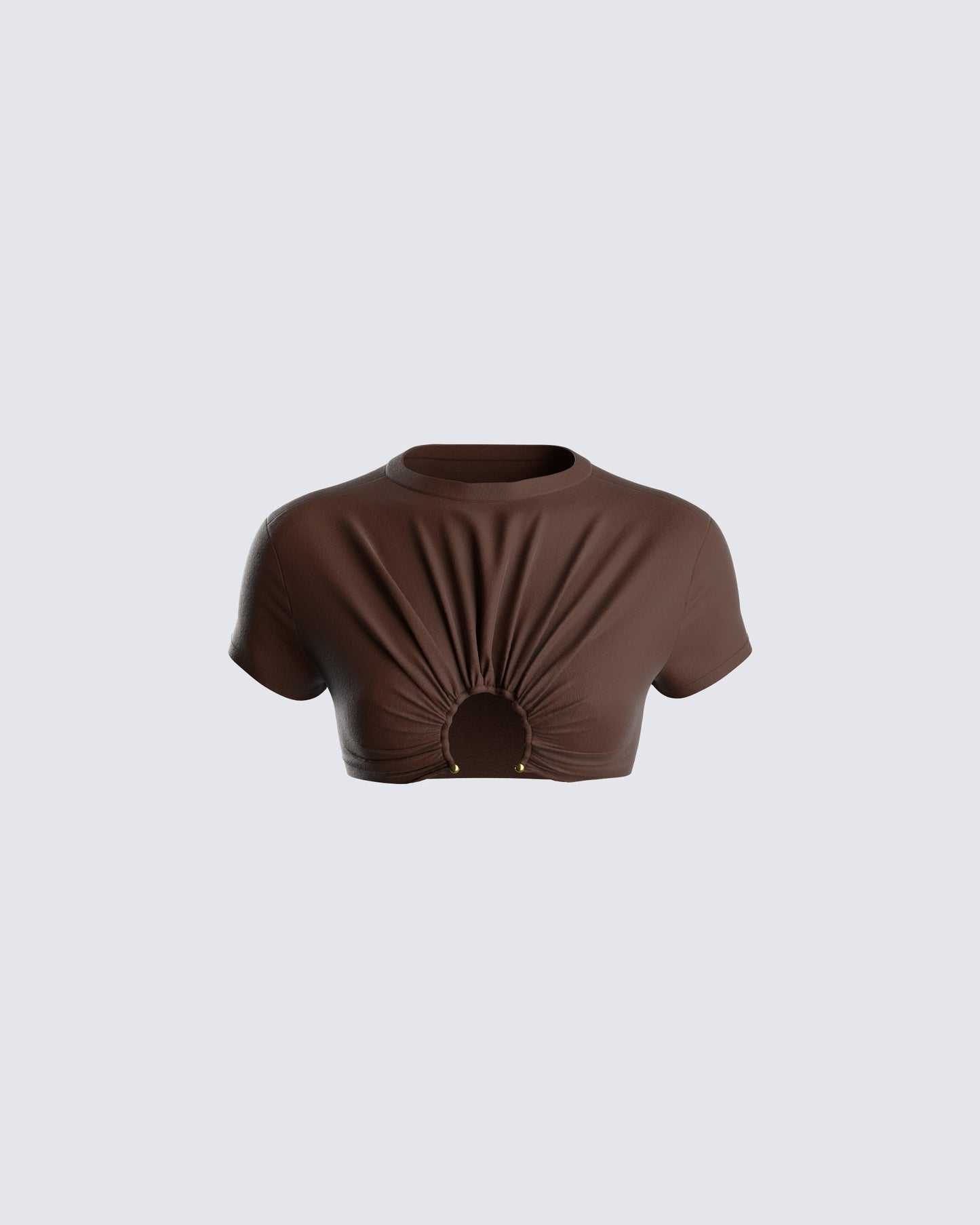 Ceres Brown Peek A Boo Top