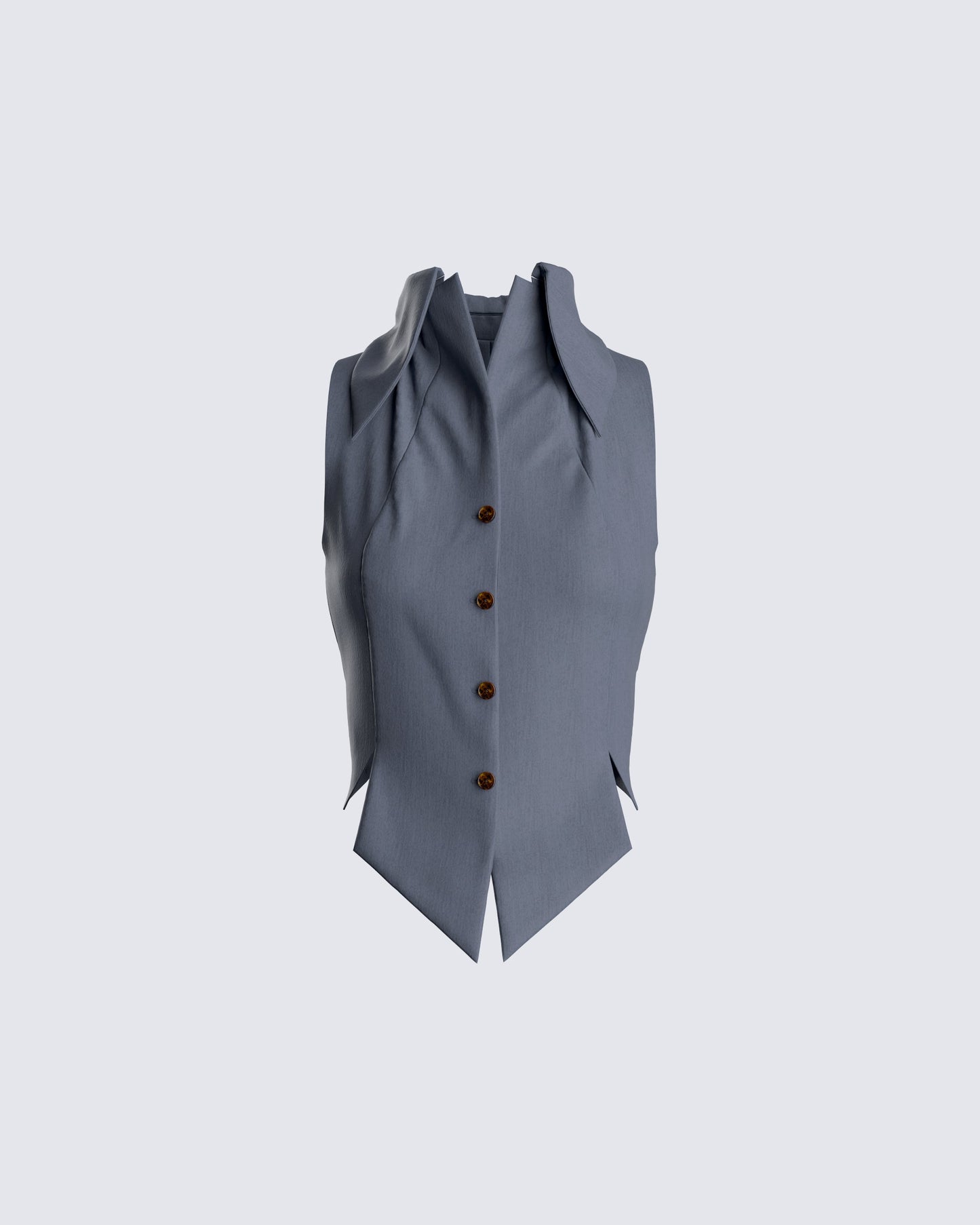 Metin Charcoal Sleeveless Shirt product front