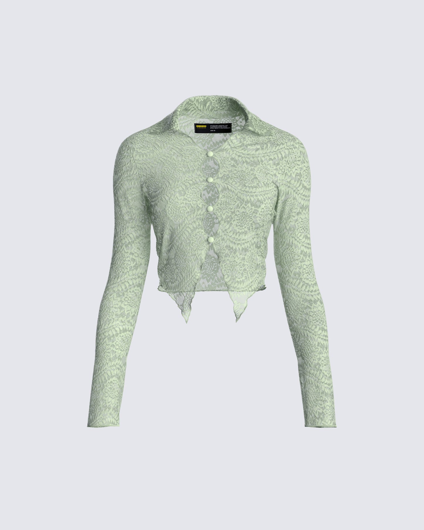 Mia Sage Stretch Lace Top