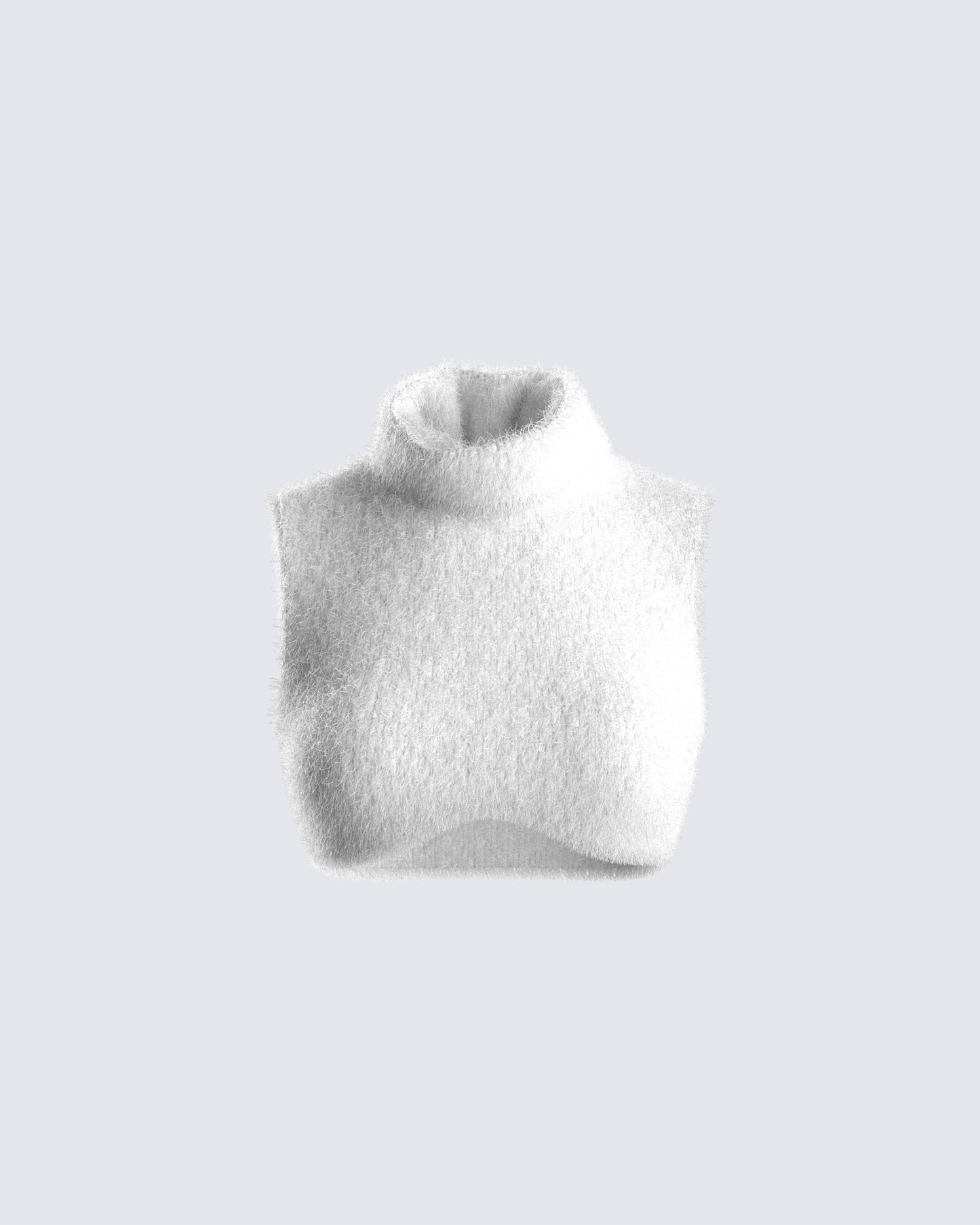 Beckett White Cropped Knit Top 3d product front