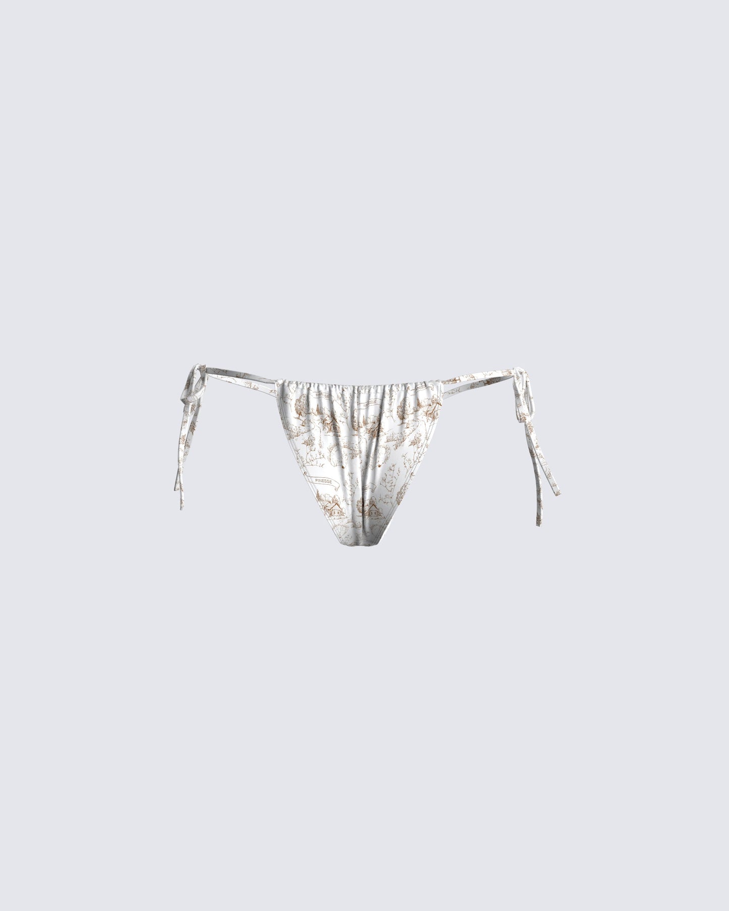 Mason White Print Bikini Bottom