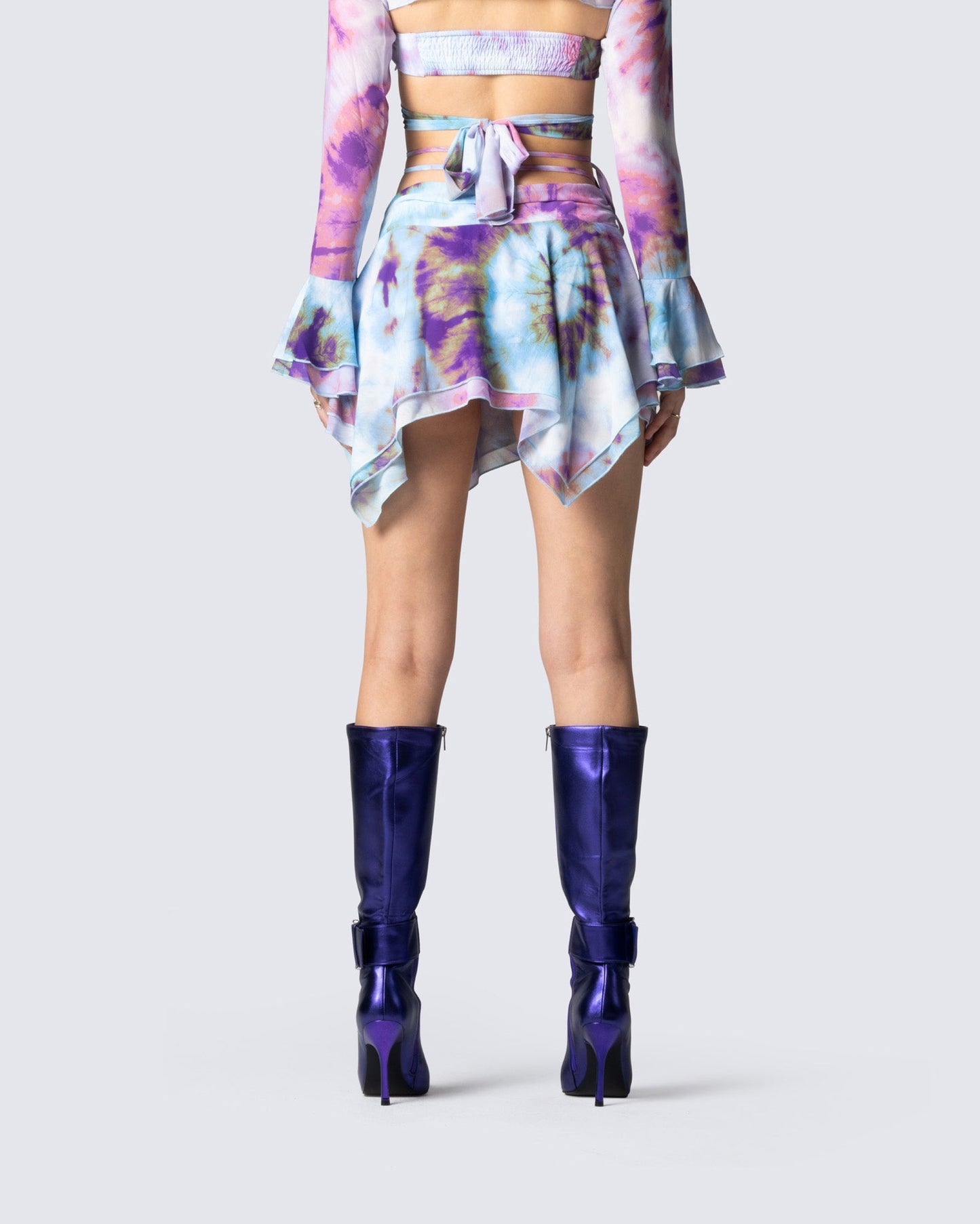 Kadence Tie Dye Print Skirt