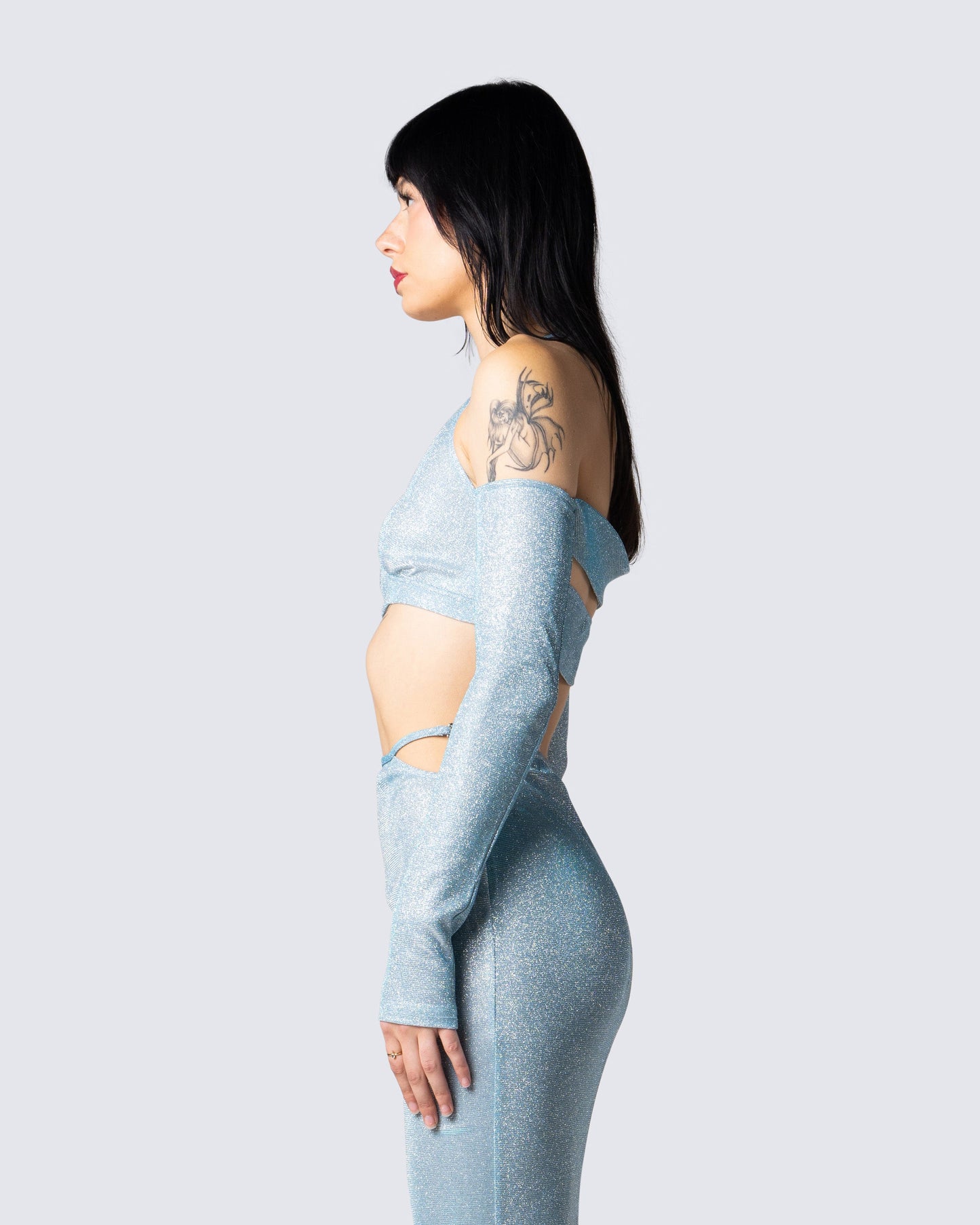 Erika Blue Long Sleeve Top & Shrug