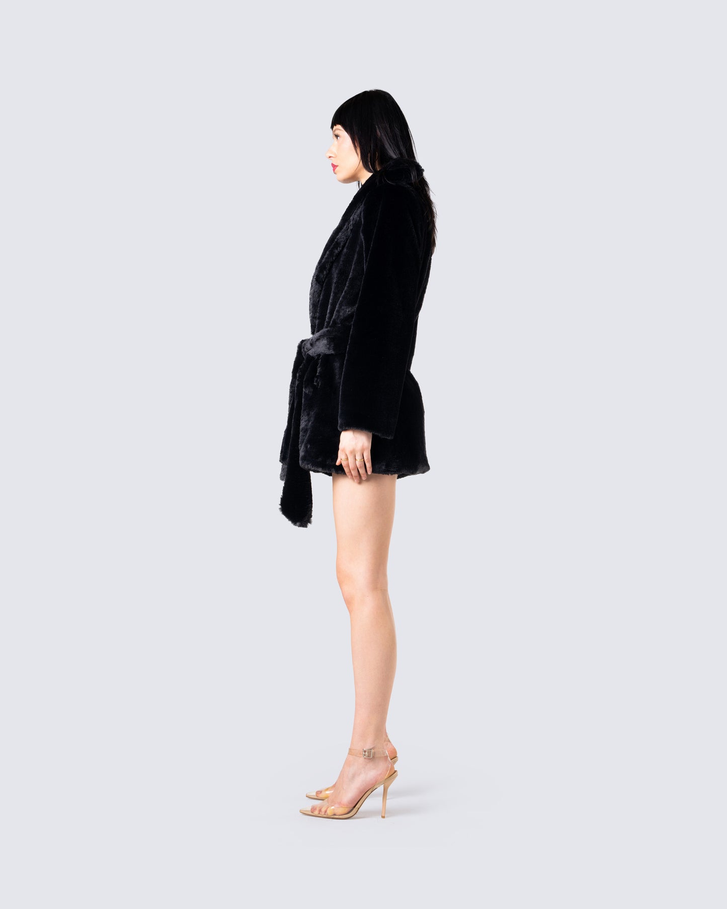 Victoria Black Fur Coat