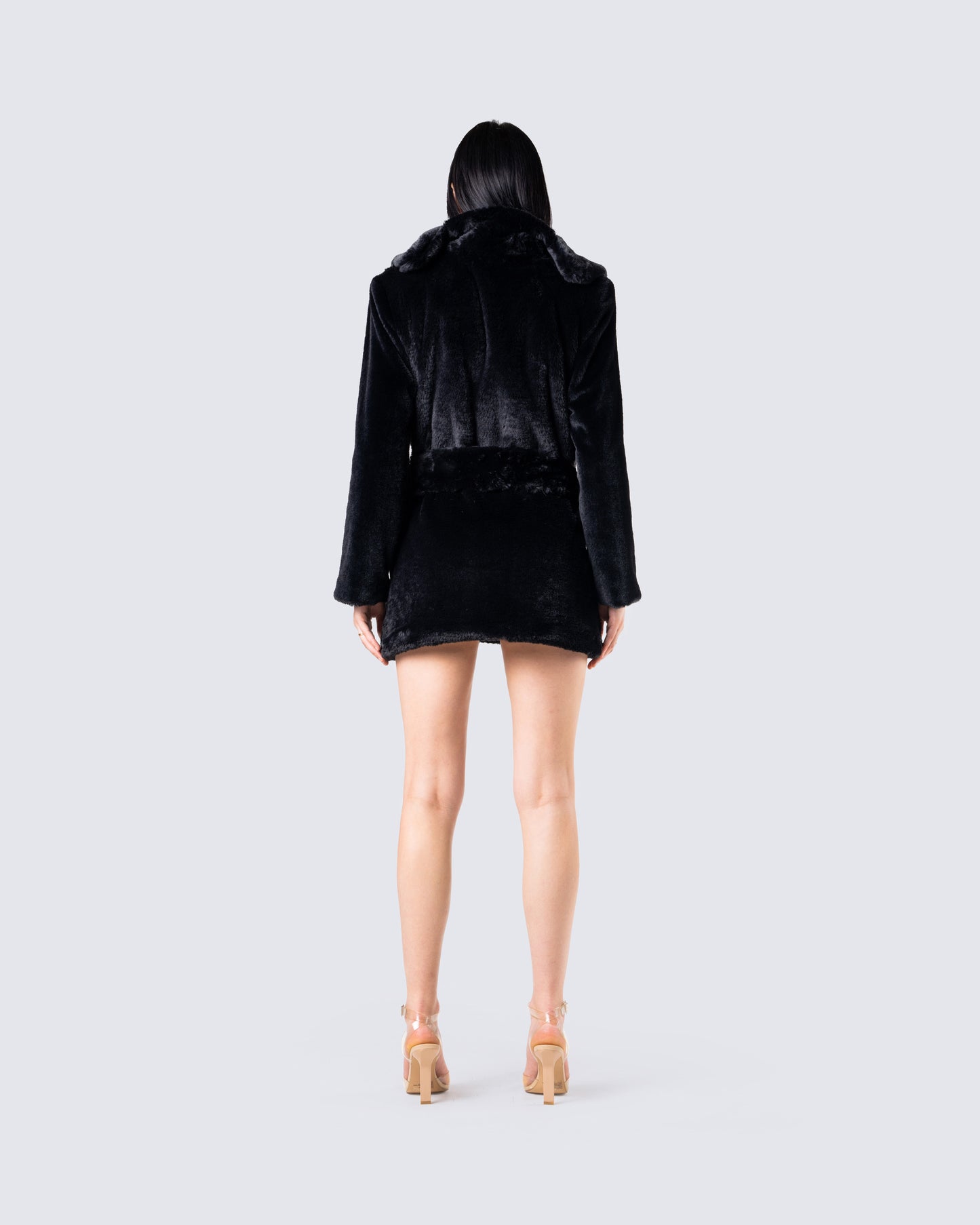 Victoria Black Fur Coat