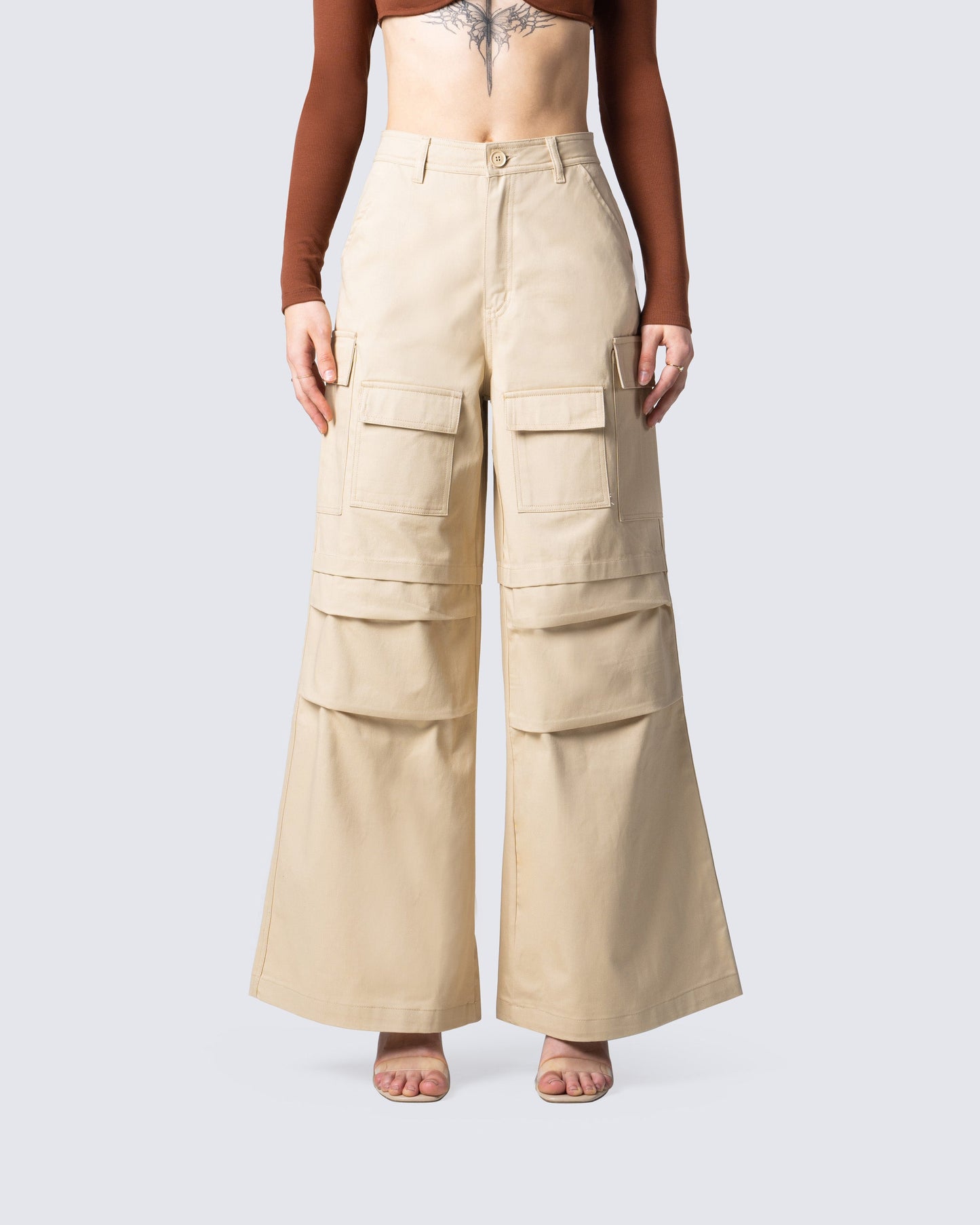 Caleb Tan Cargo Pant model front
