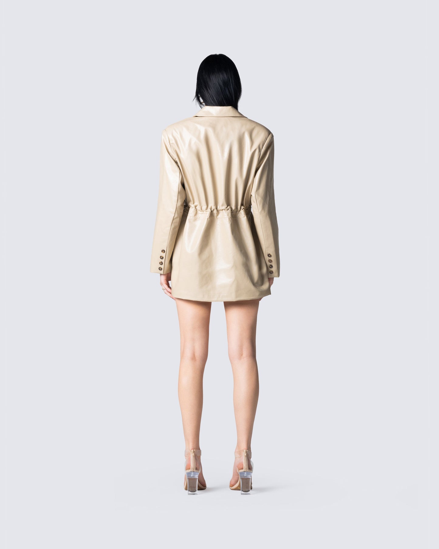 Lillie Vegan Leather Blazer Dress