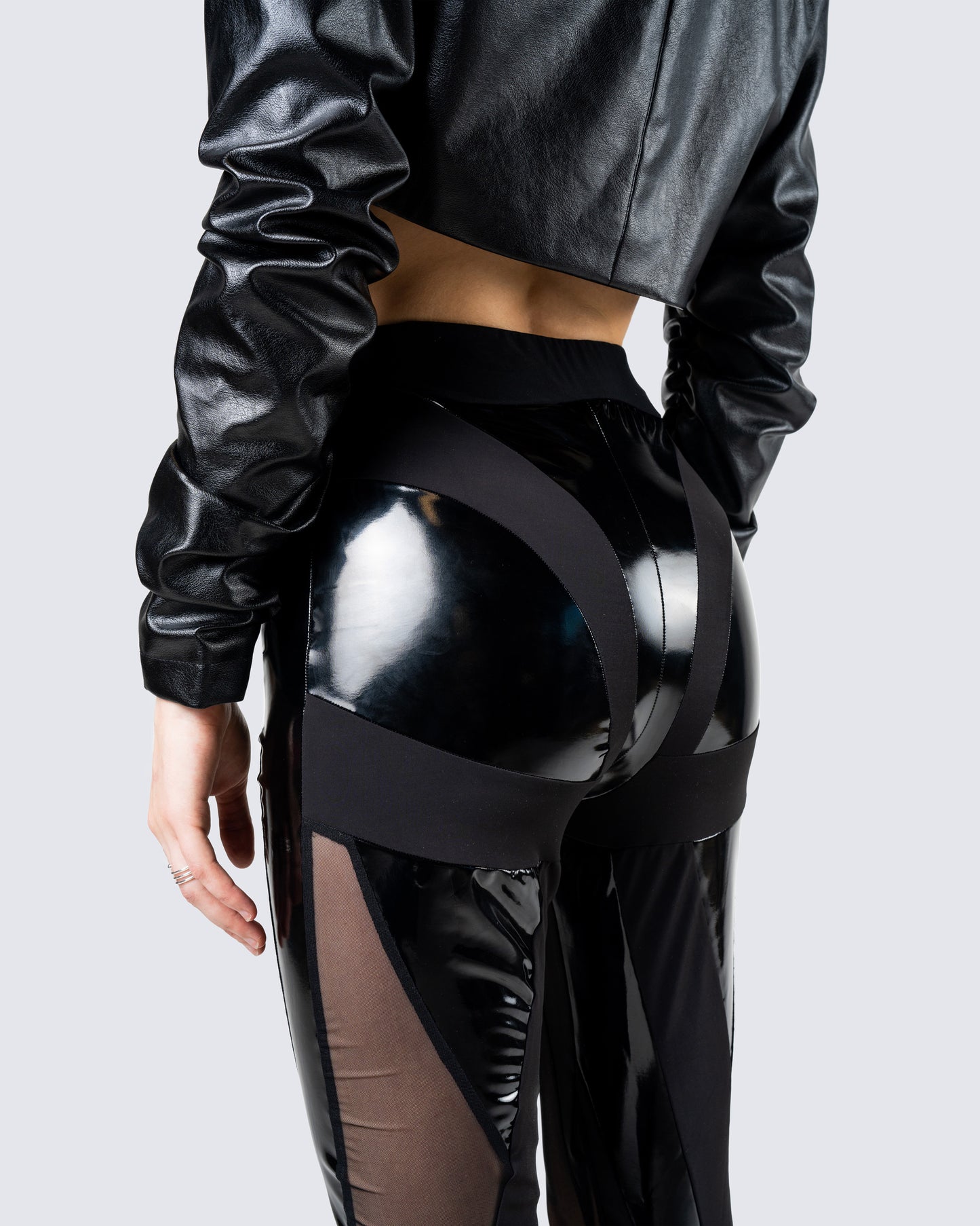 Trinity Black Sheer Spiral Legging