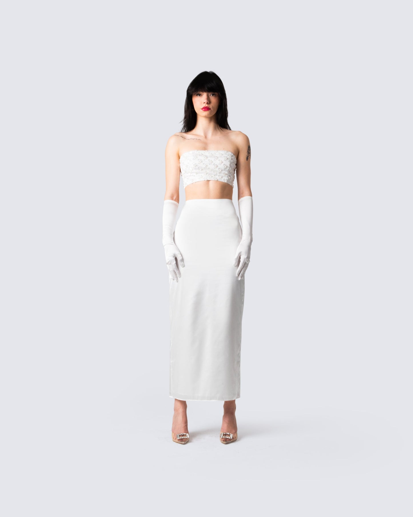 Kenny White Maxi Skirt
