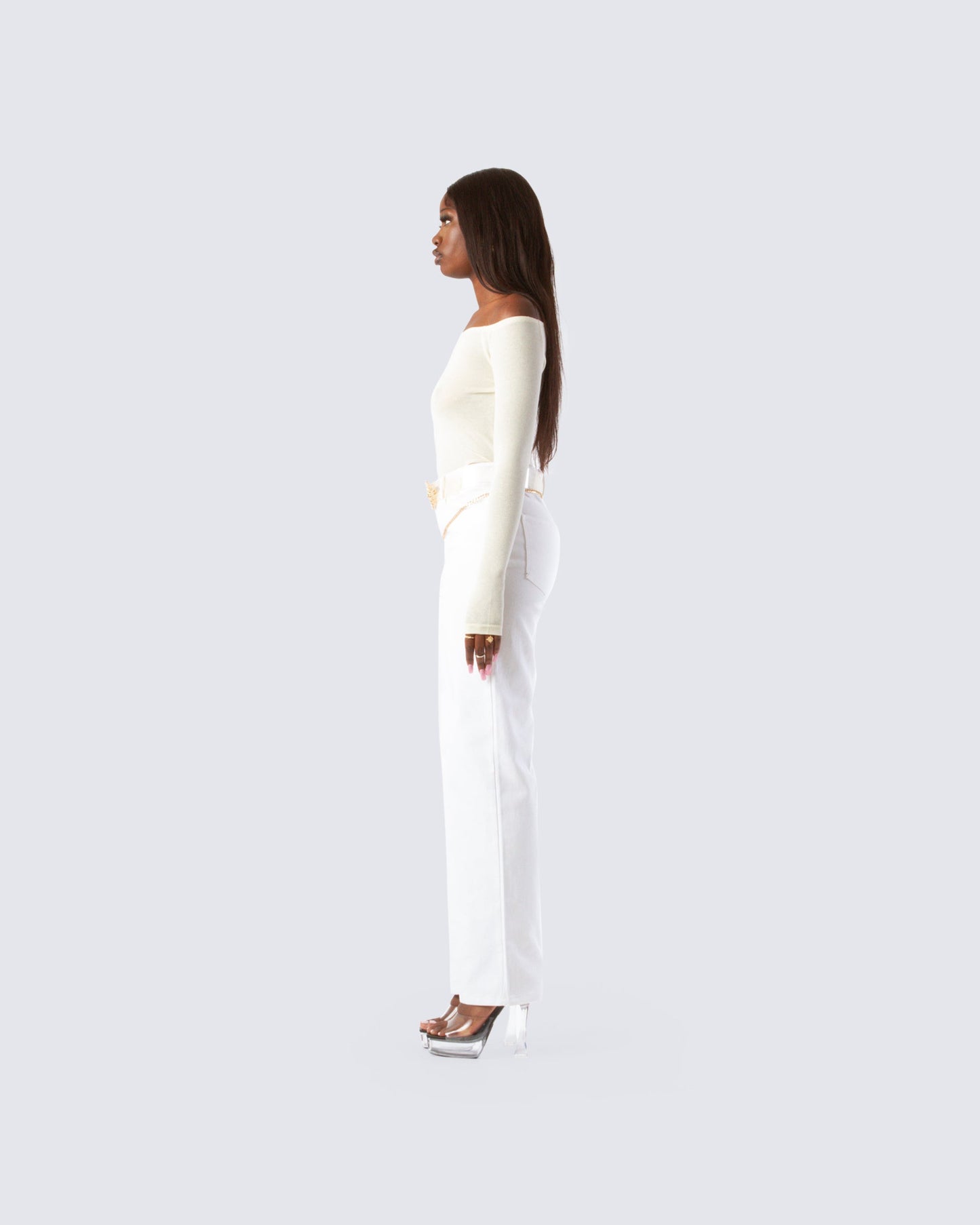 Lucy Cream Off Shoulder Top